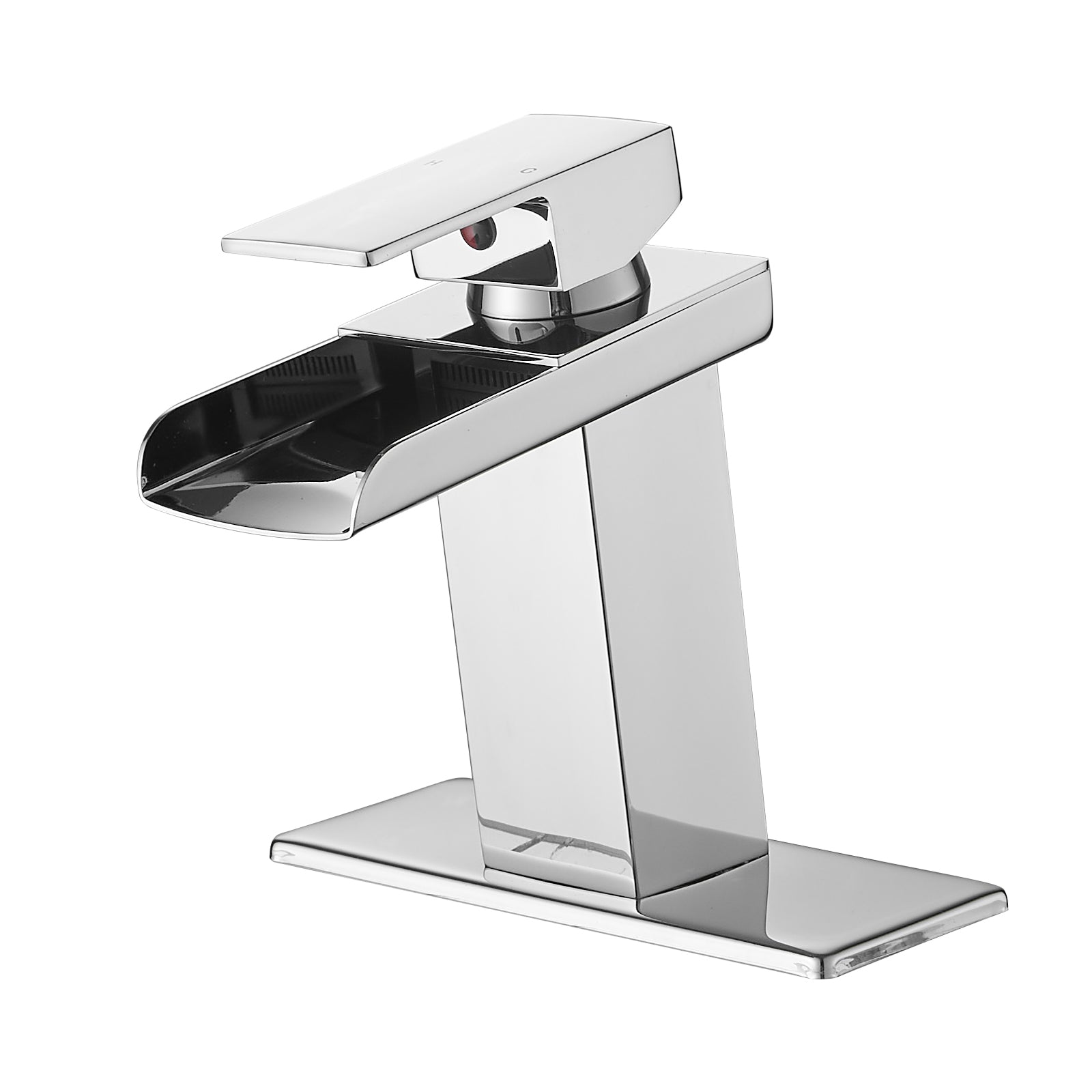Chrome Waterfall Bathroom Sink Faucet (1/3 Hole)