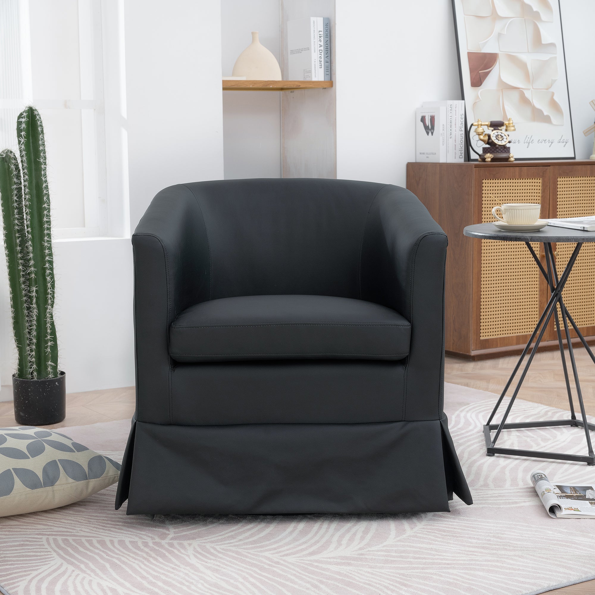 Oversized Swivel Papasan Chair: 360° Comfort