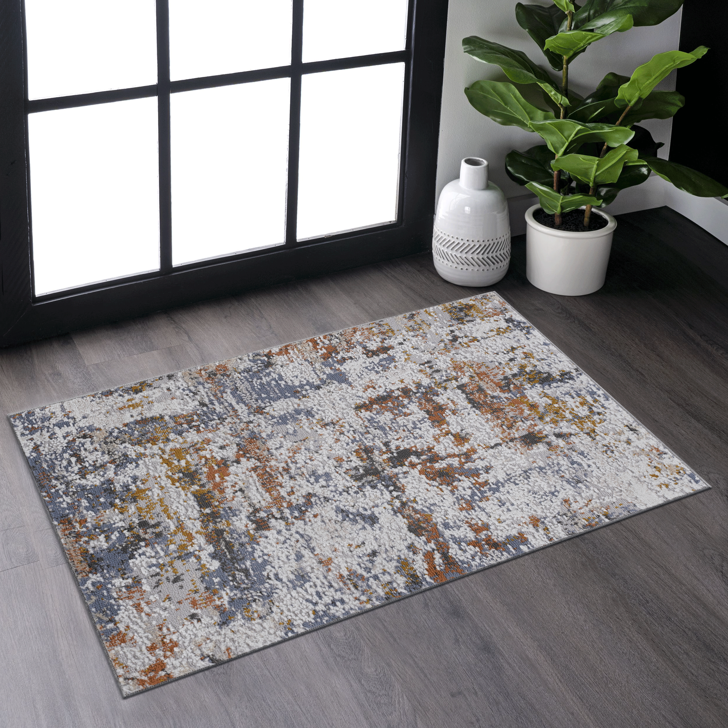 NAAR PAYAS Rugs: Ivory/Blue Area Rugs