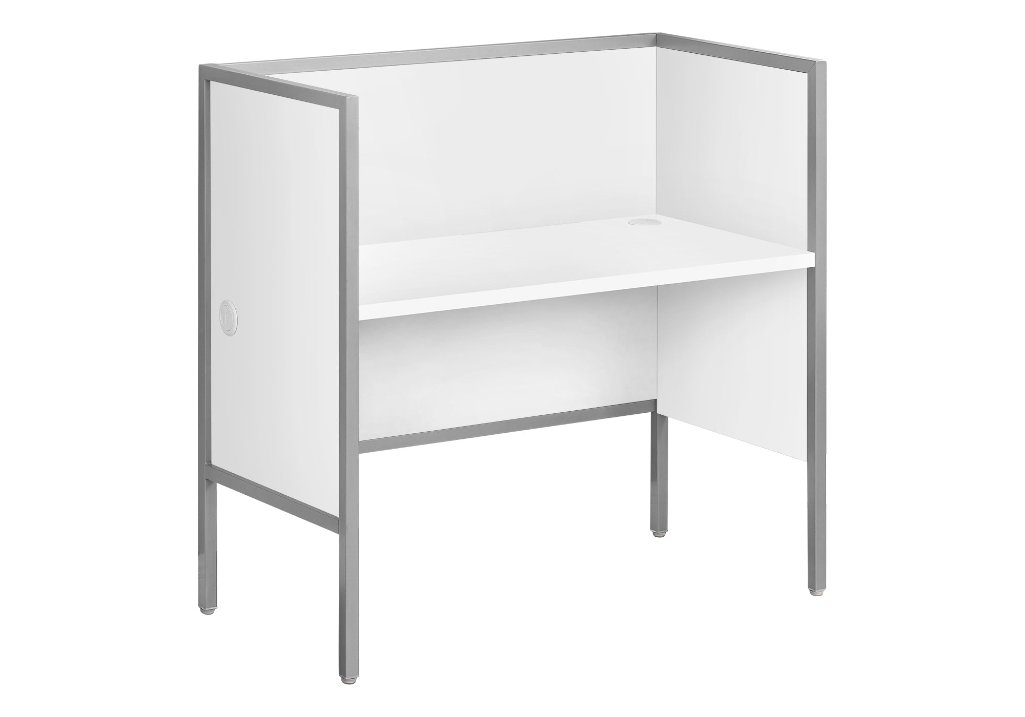 48" White Modern Office Cubicle Desk | Commercial Grade