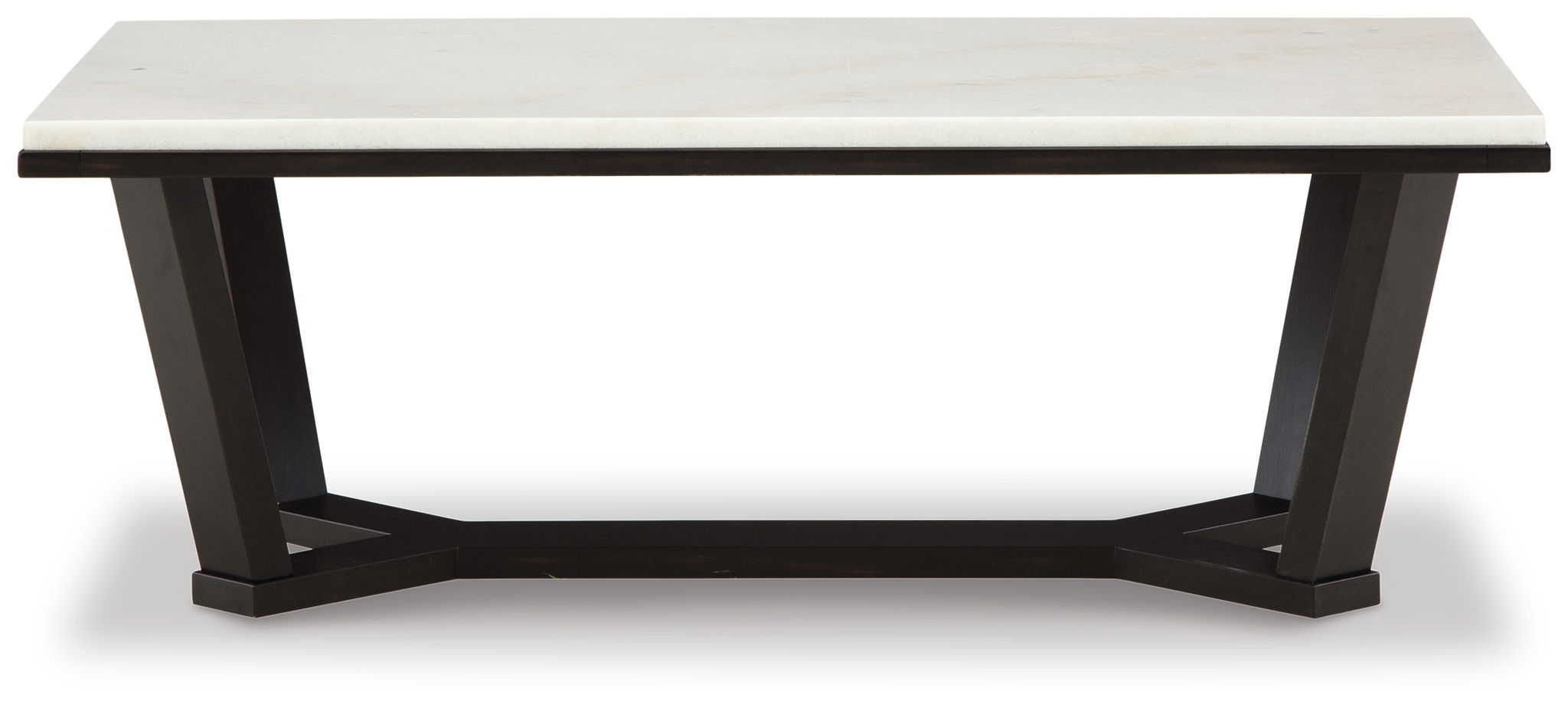 Fostead - Rectangular Cocktail Table - White / Espresso