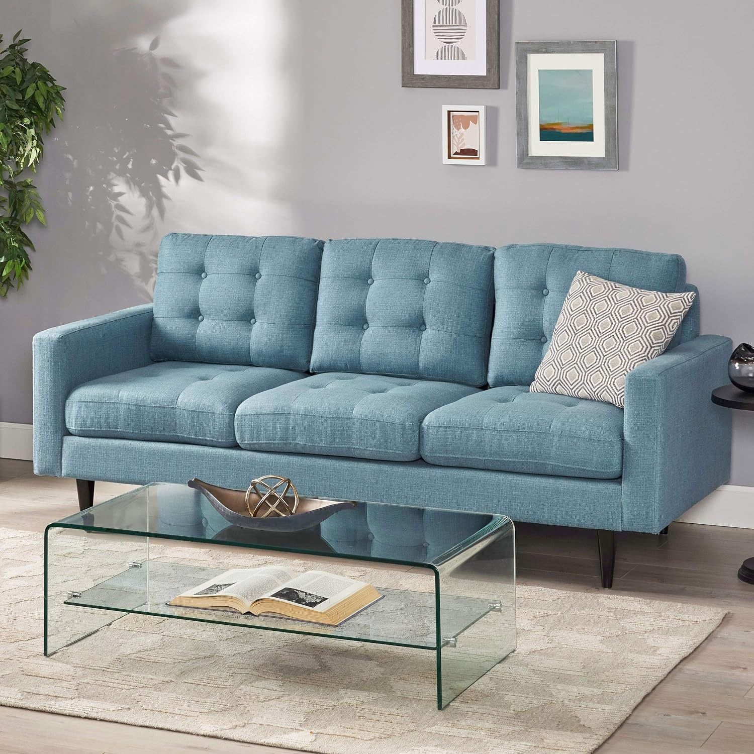 Jenny Tufted Sofa: Modern 3-Seater Comfort