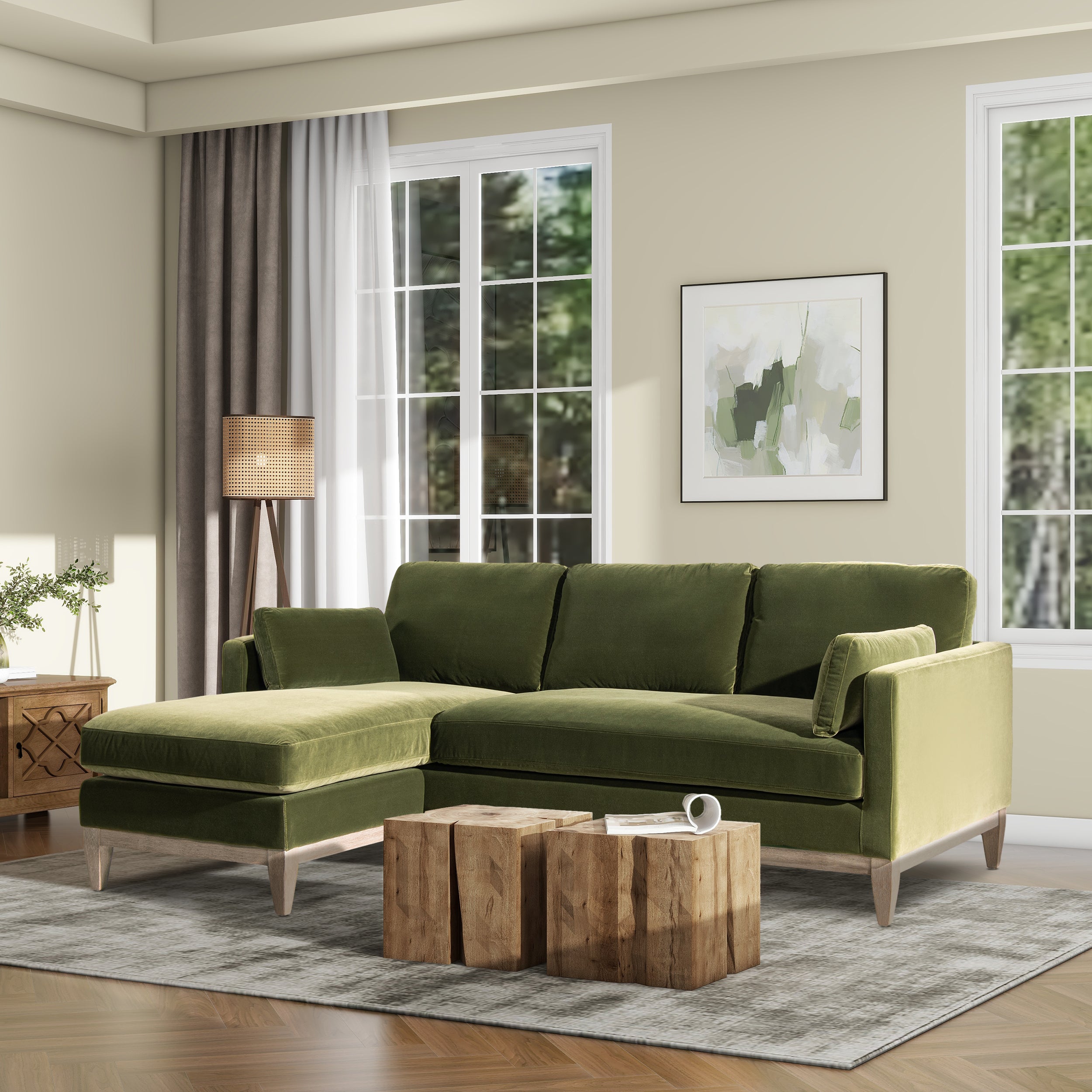 Knox 89" Reversible Chaise Sectional Sofa