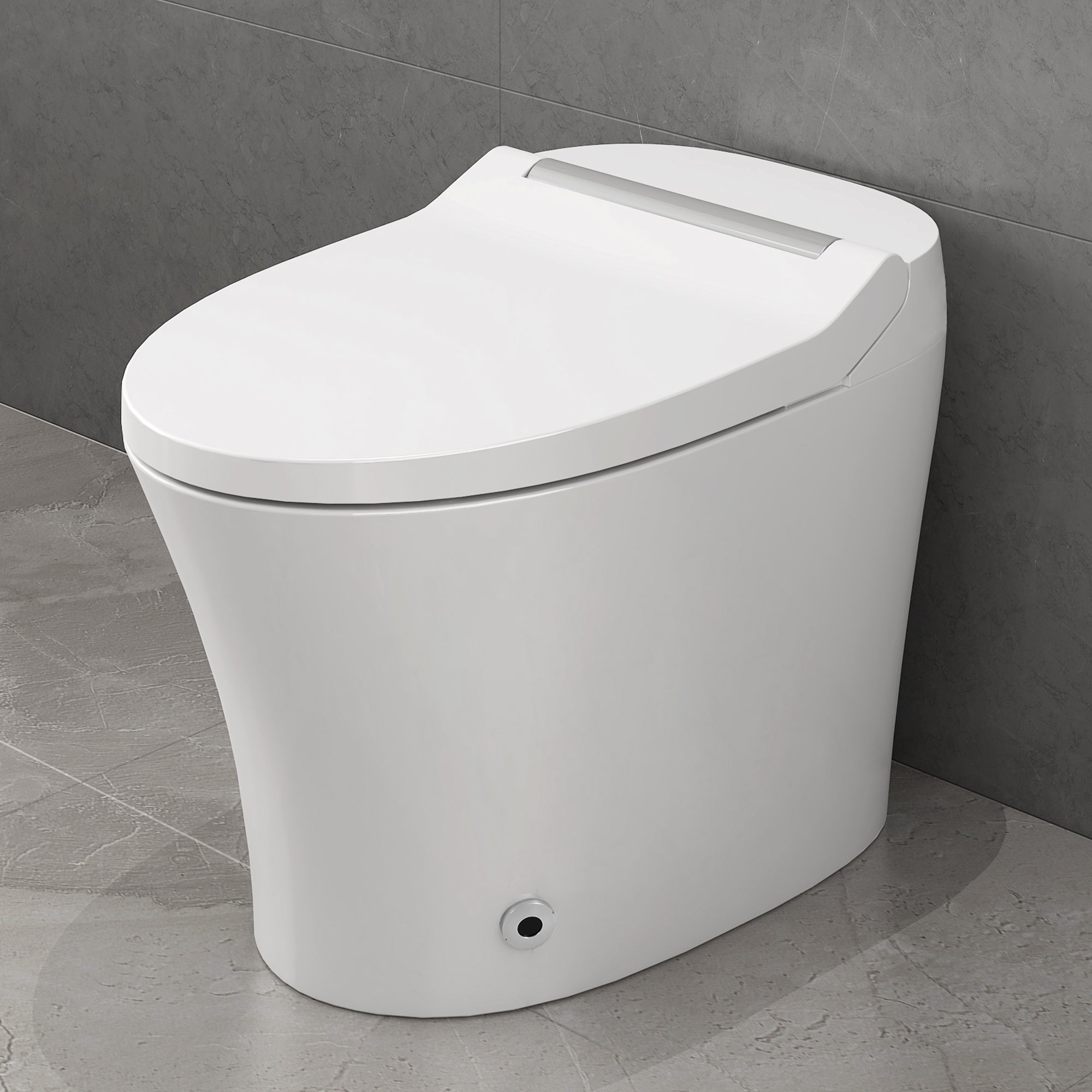 Smart Heated Toilet: Auto Flush & Foot Sensor