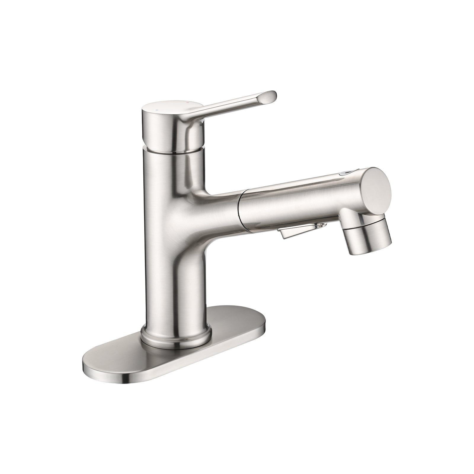 Modern Brushed Nickel Pull-Down Kitchen Faucet