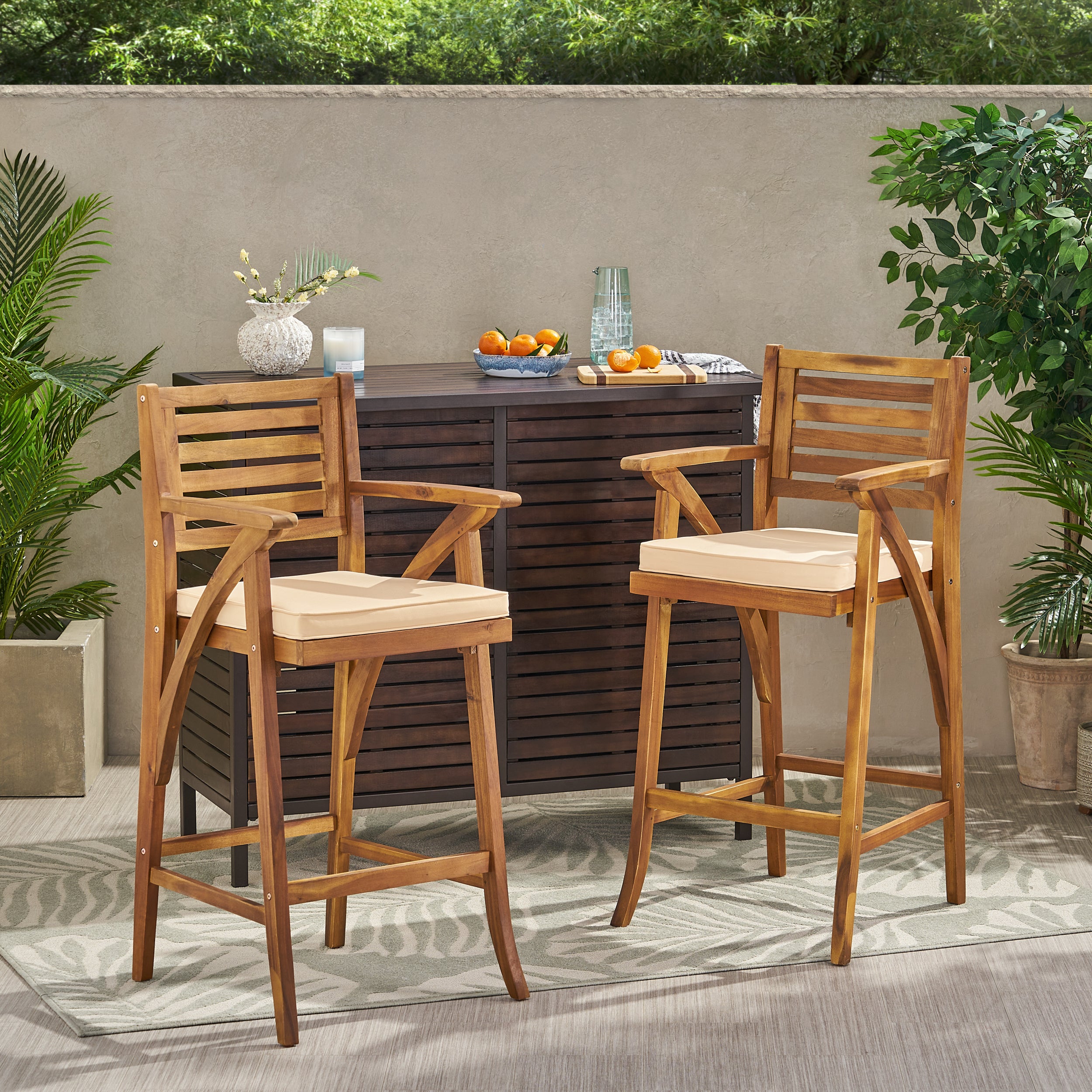 HERMOSA 2PC Bar Stools: Stylish & Modern