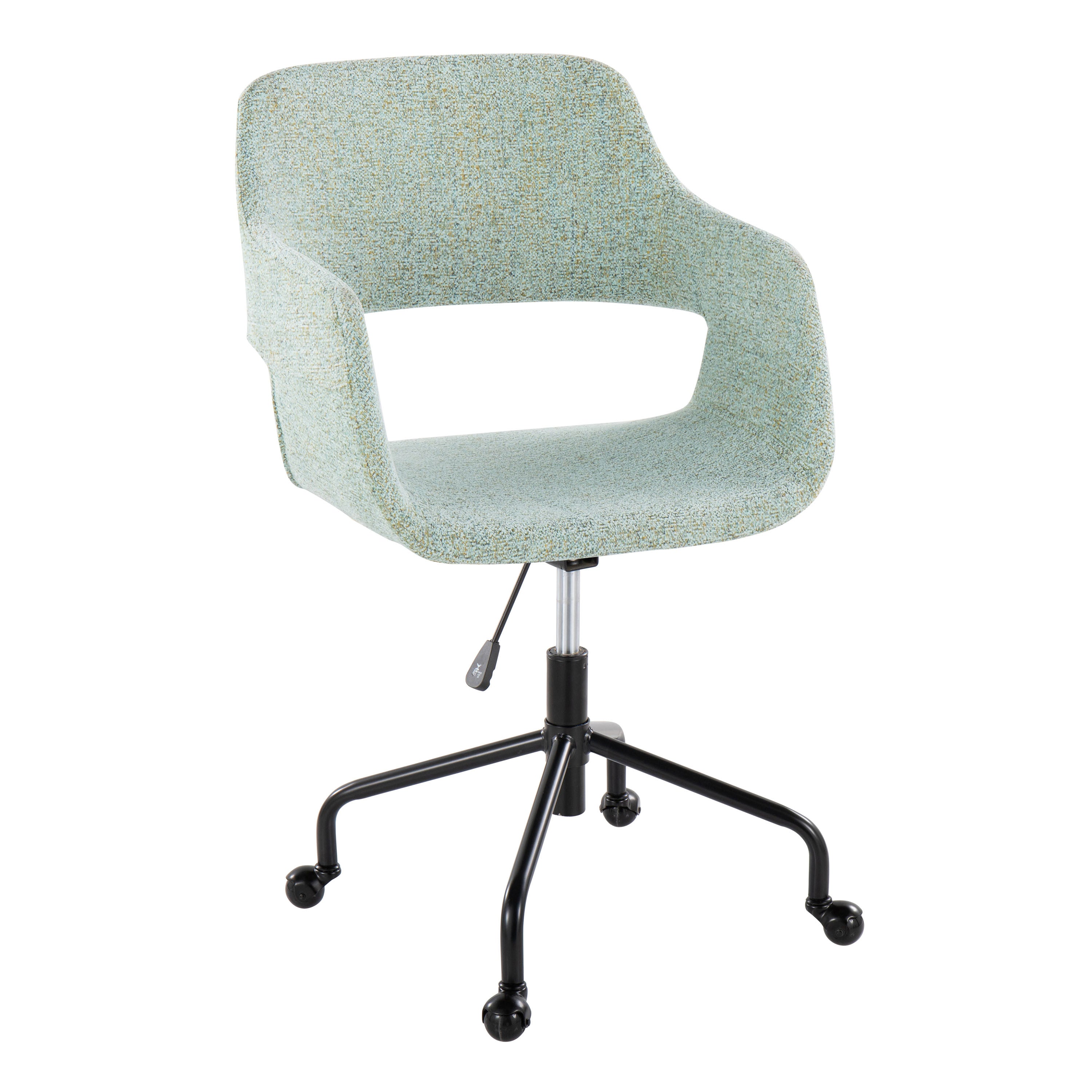 Margarite Adjustable Office Chair, Black/Green
