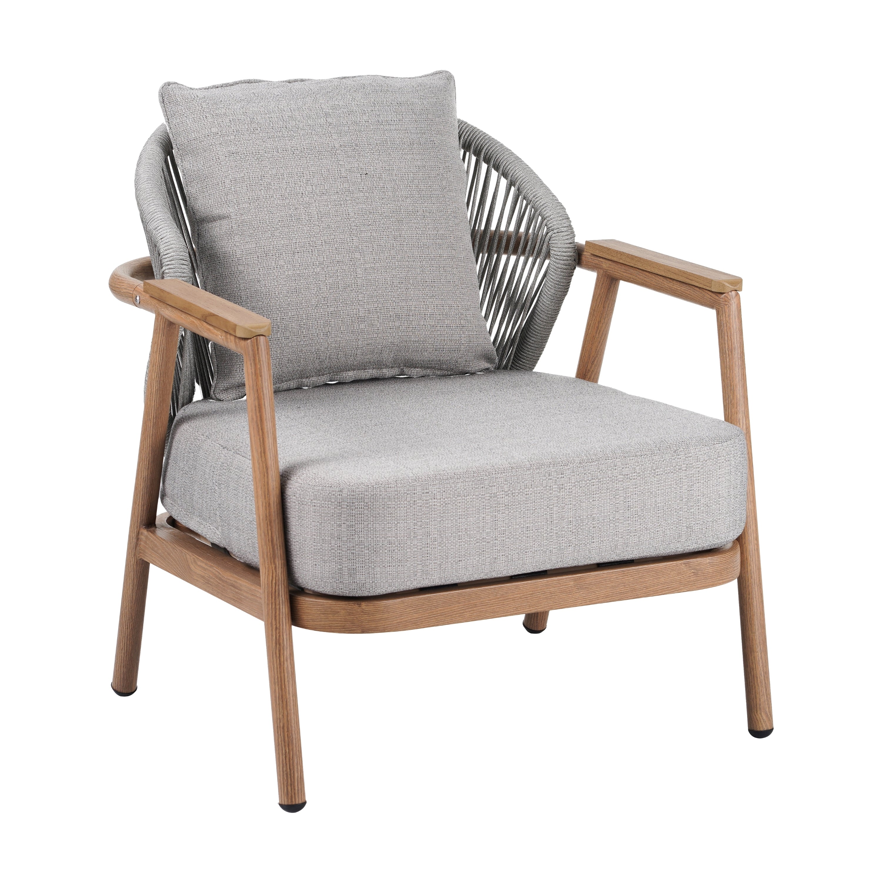 Orla Teak Rope Club Chair w/ Taupe Cushion
