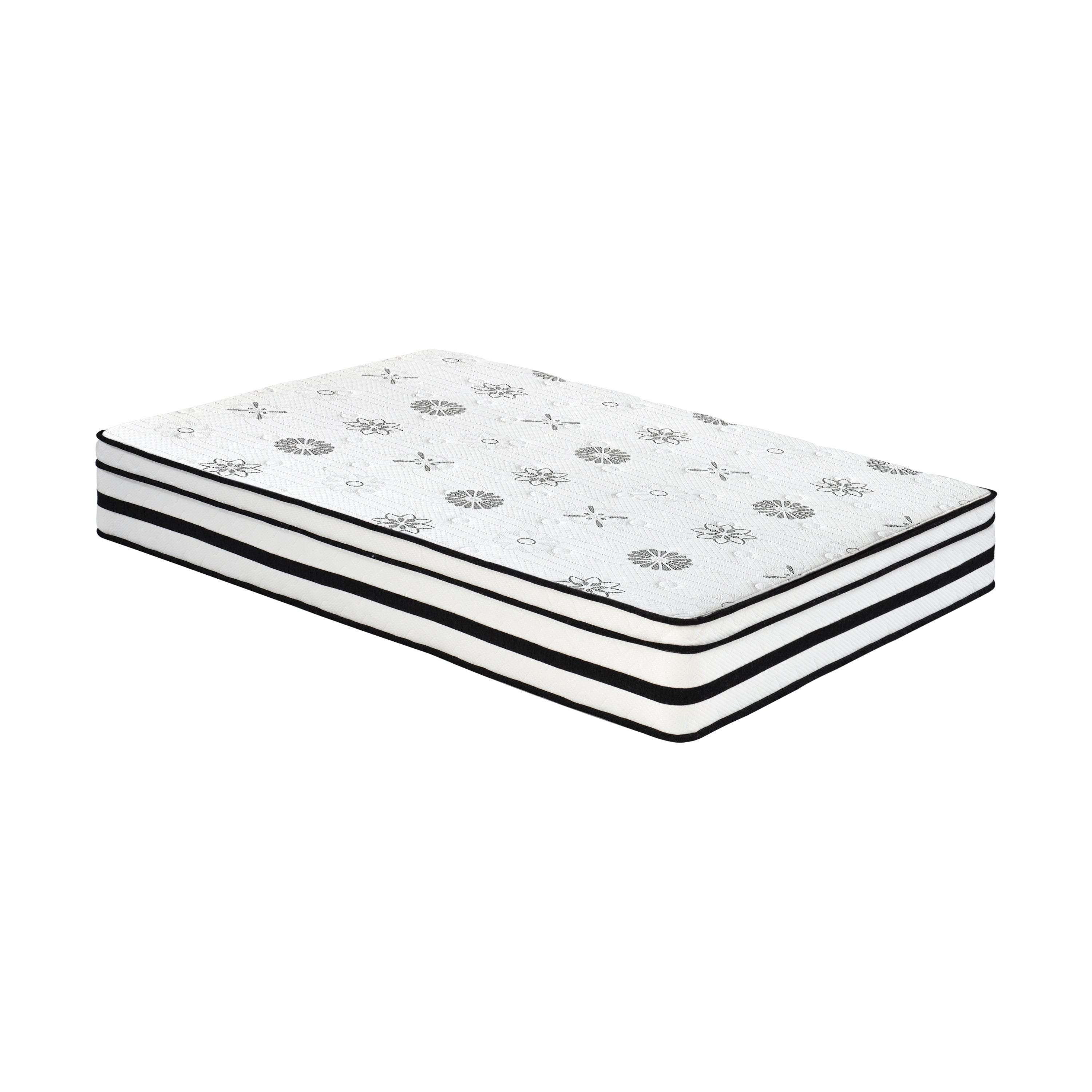 Plush 12" Hybrid Mattress: White, Luxurious