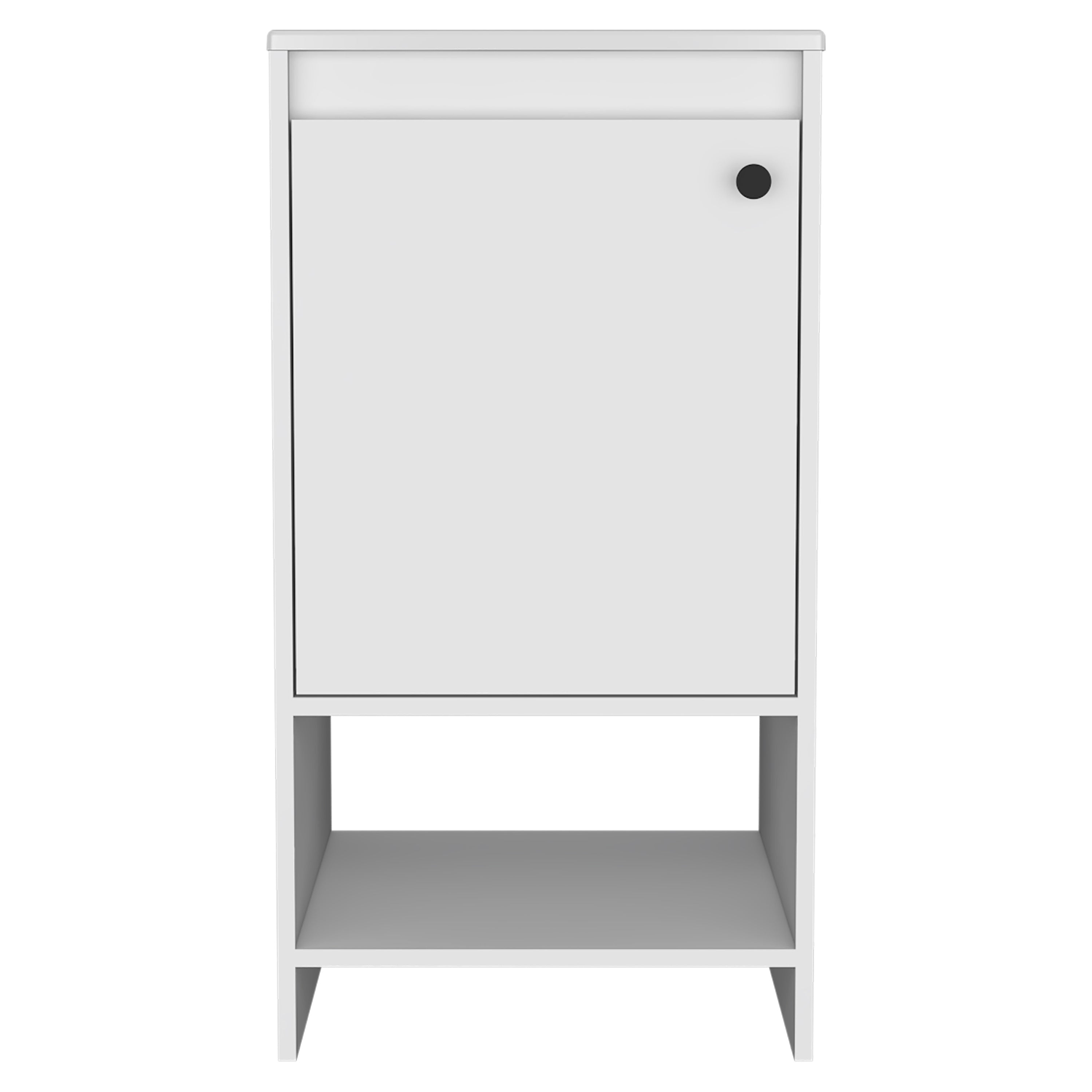 White Bathroom Vanity with Pocket Doors