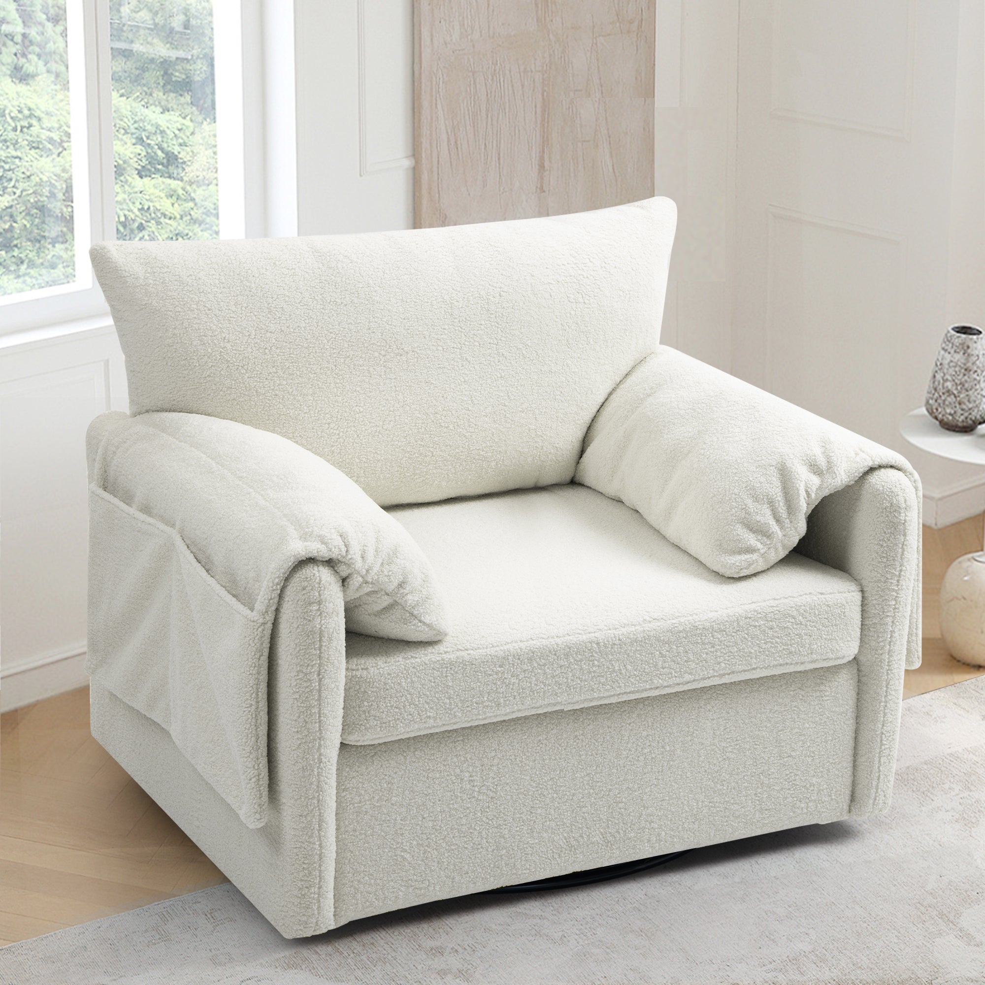 Oversized Swivel Armchair: Modern Comfort & Style