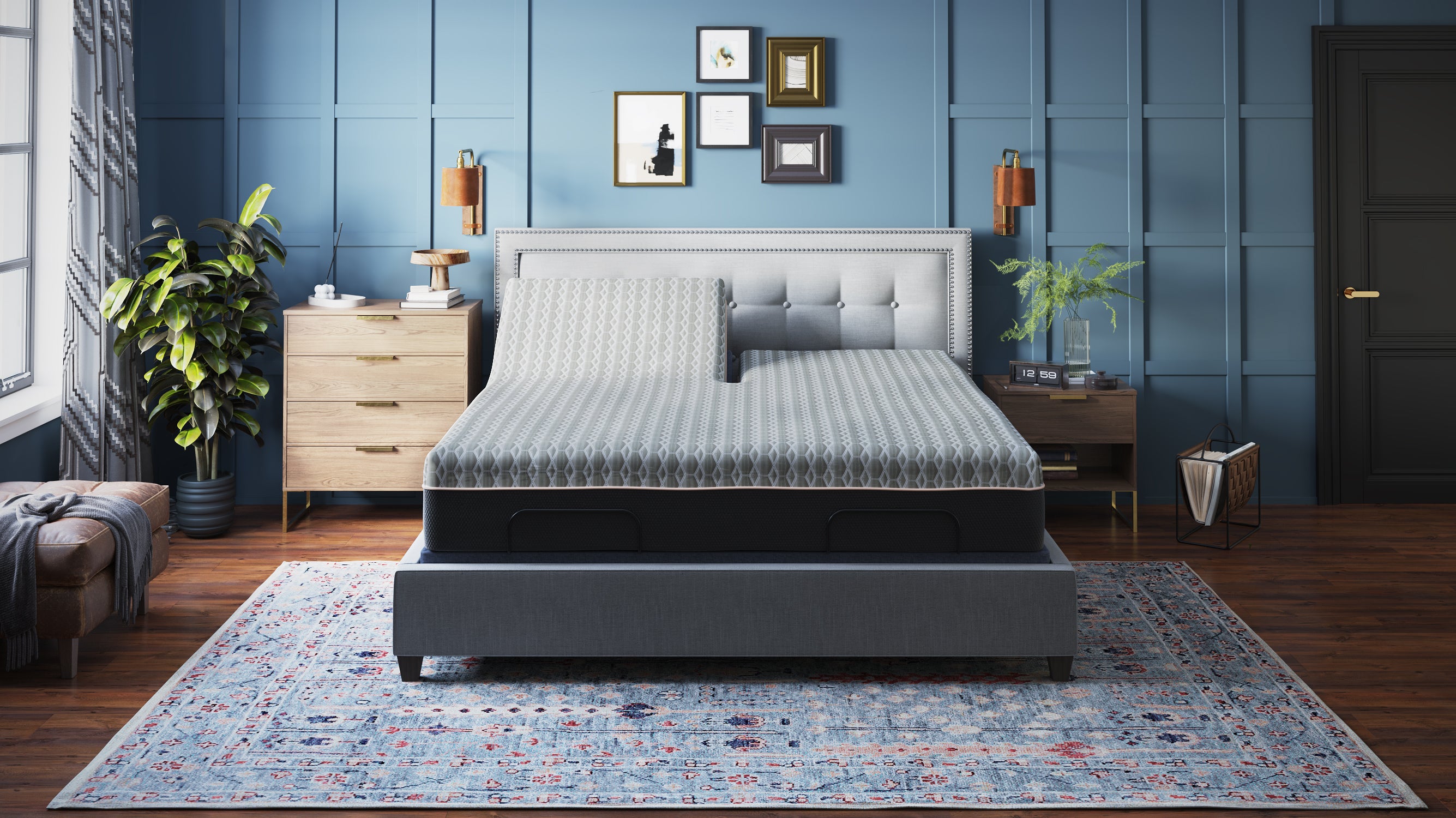 Copper Lux Hybrid King Mattress: 12" Split Top