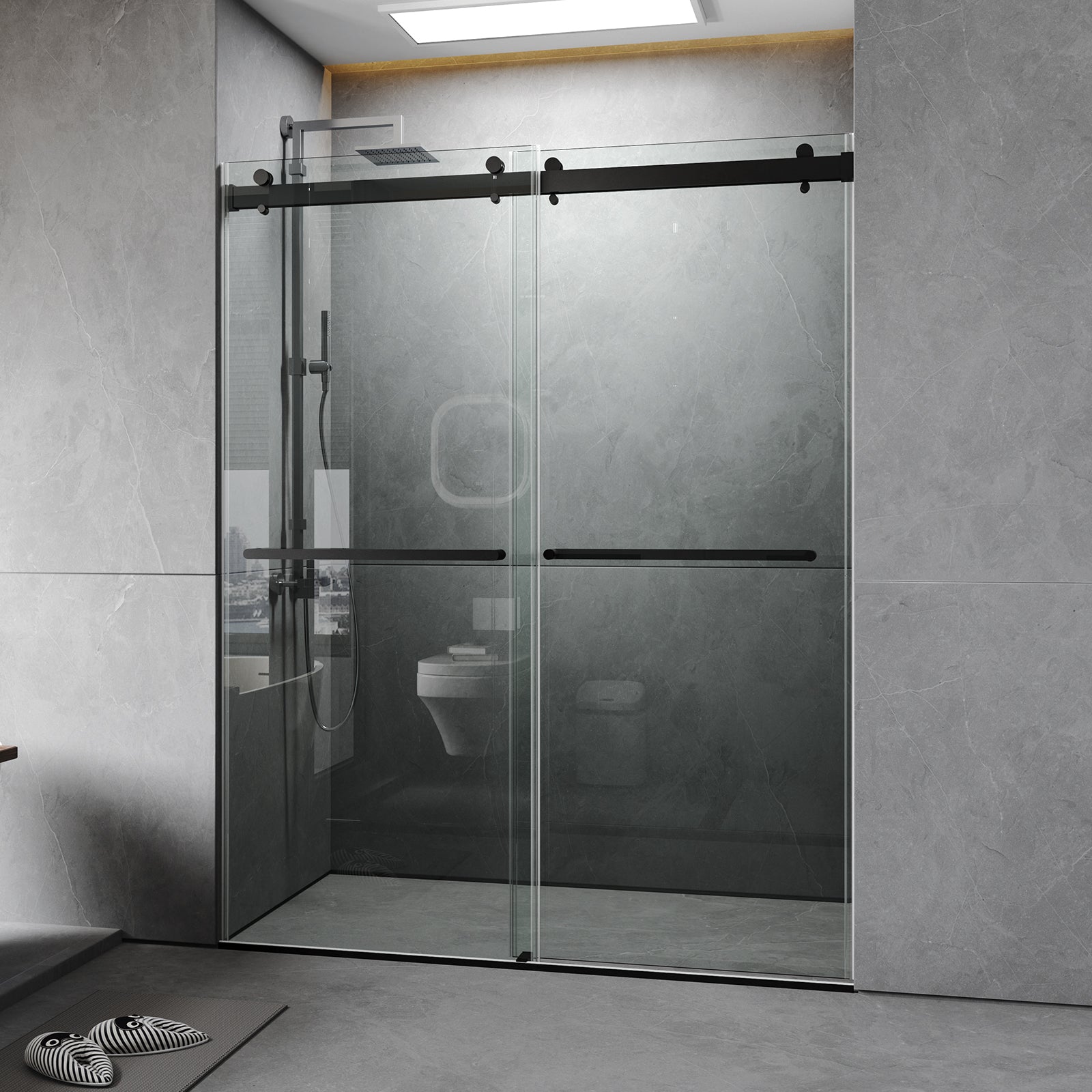 Goodyo 31x55" Frameless Shower Door: Tempered Glass