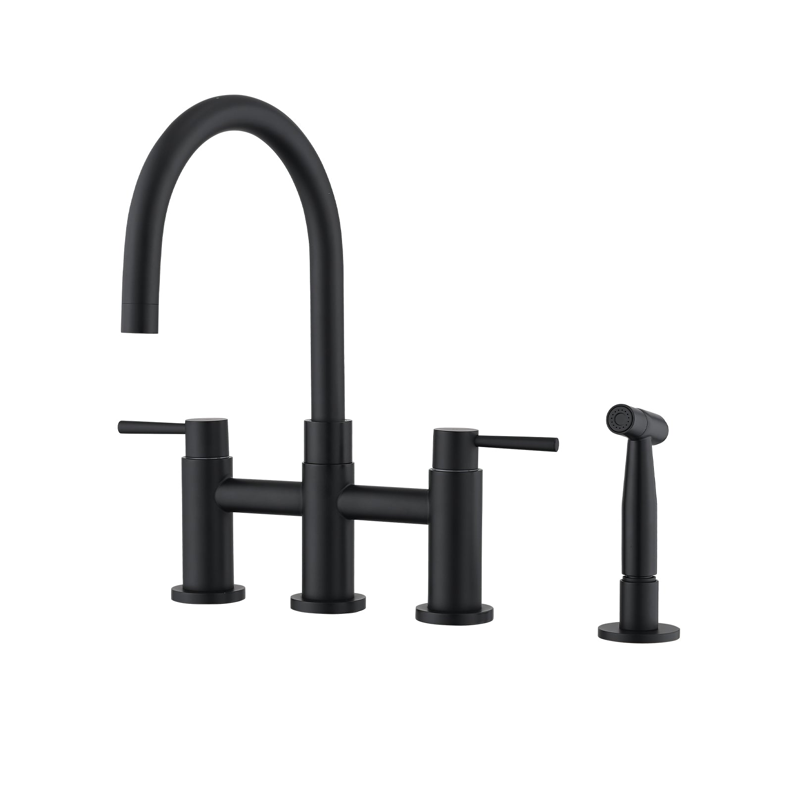 Double Handle Kitchen Faucet w/Side Spray