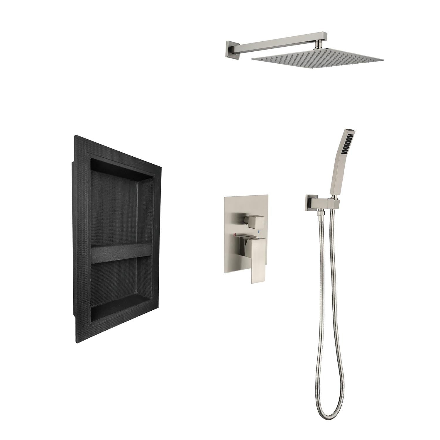 Luxury Shower System: Rain & Hand Shower Combo