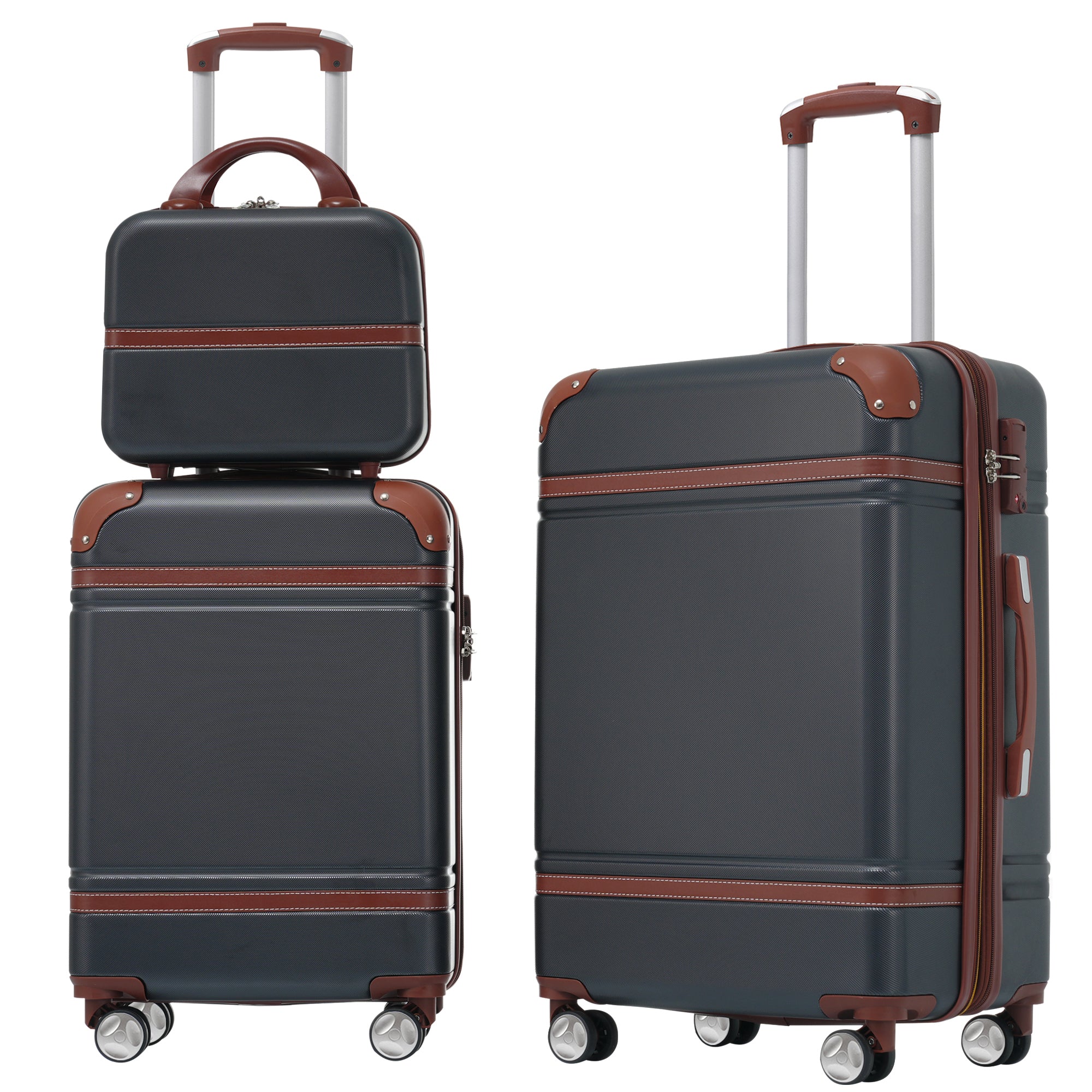 Lightweight Hardshell Luggage Set (3pcs) w/TSA Lock