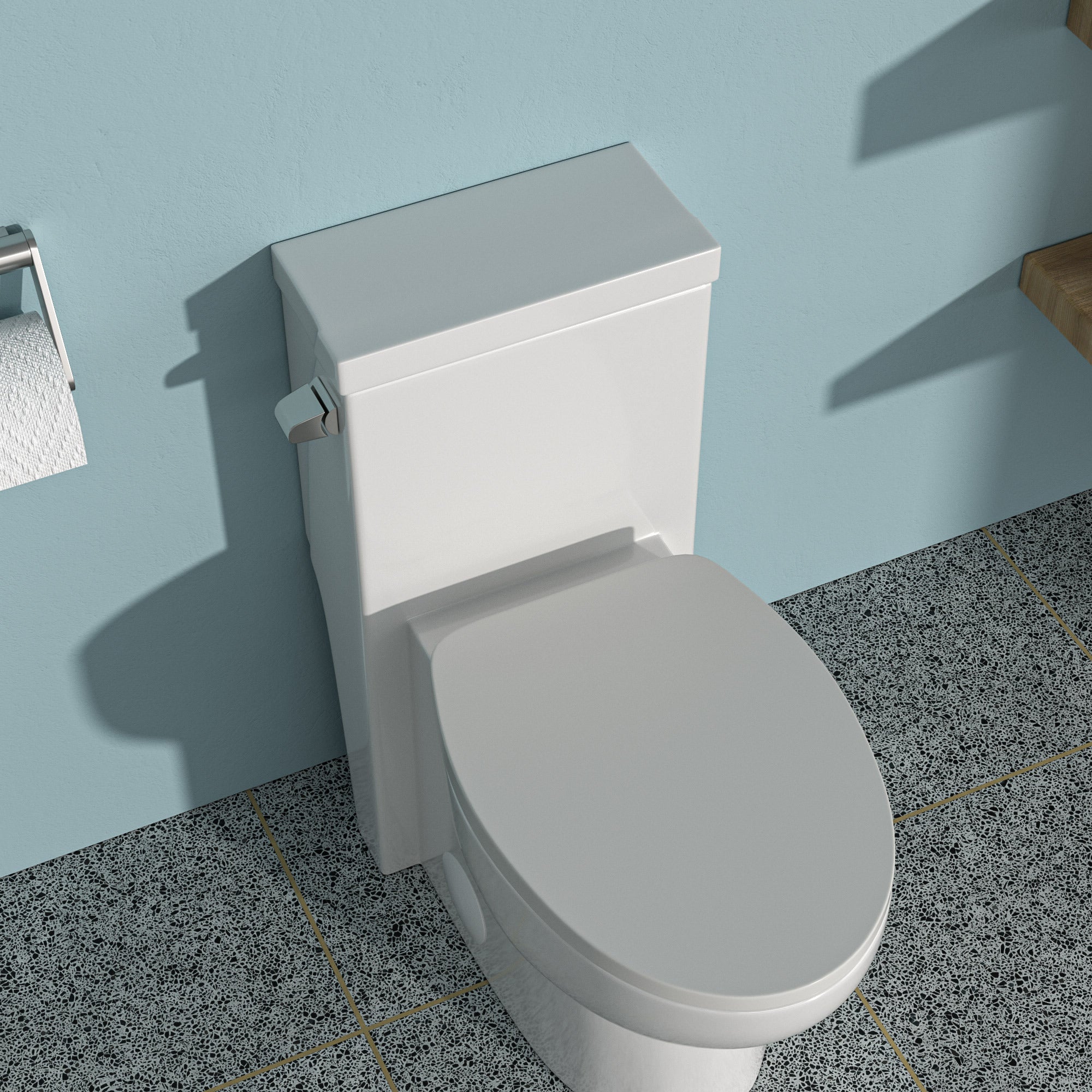 Ceramic One-Piece Toilet: Single Flush, Soft Close