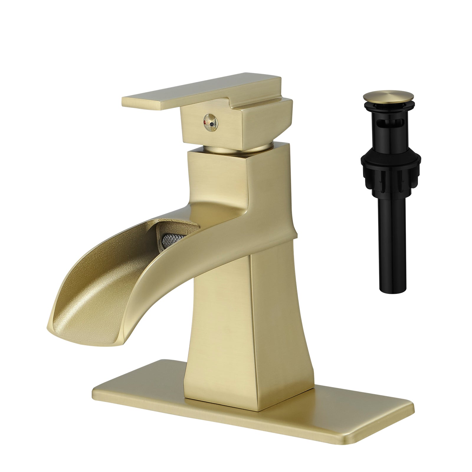 Waterfall Bathroom Sink Faucet - Nickel Gold