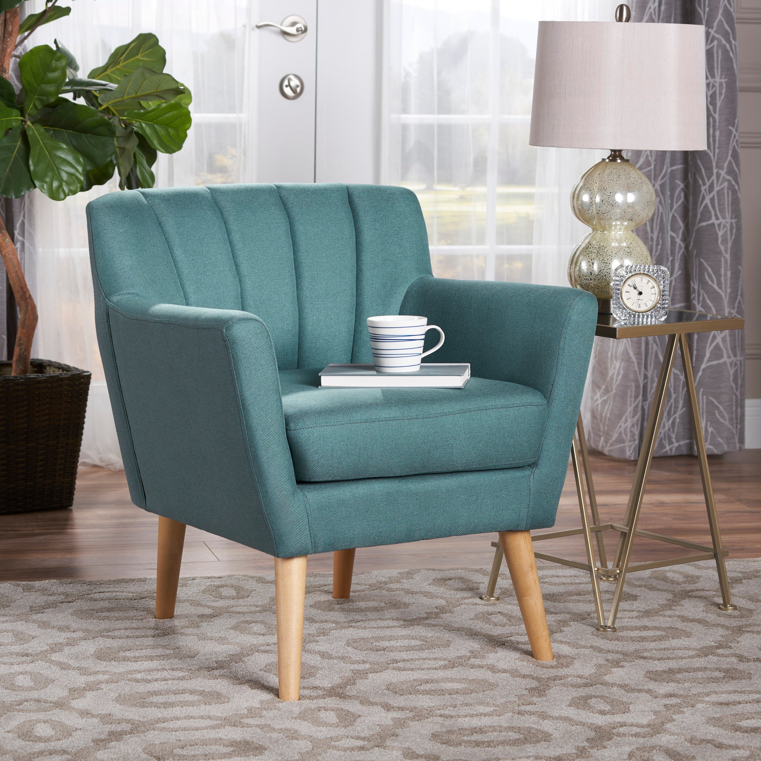 Mid-Century Modern Club Chair - Dark Teal