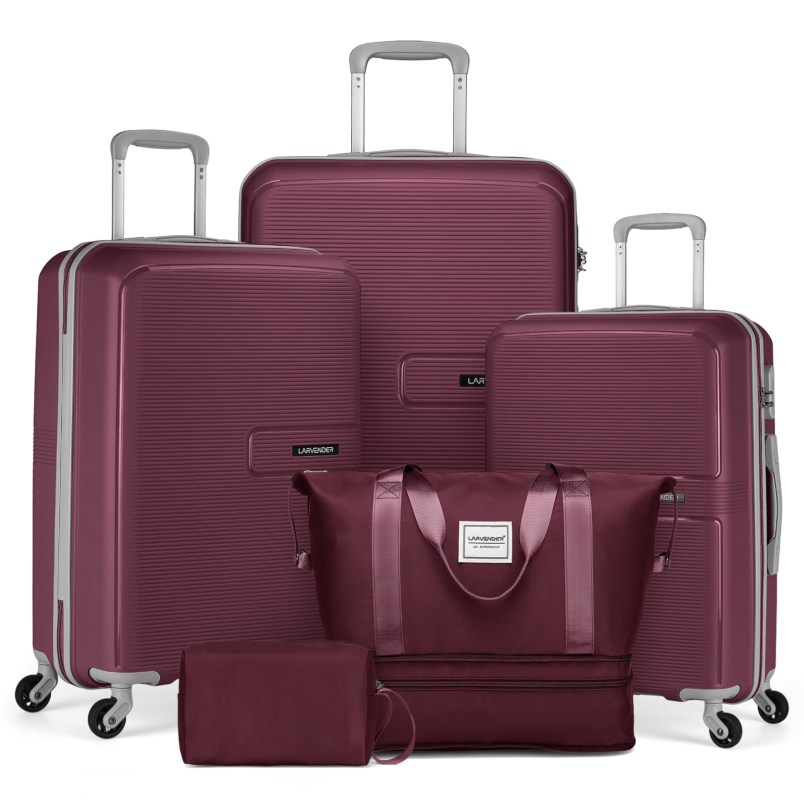 Expandable Luggage Set: 5-Piece Hardside Spinner