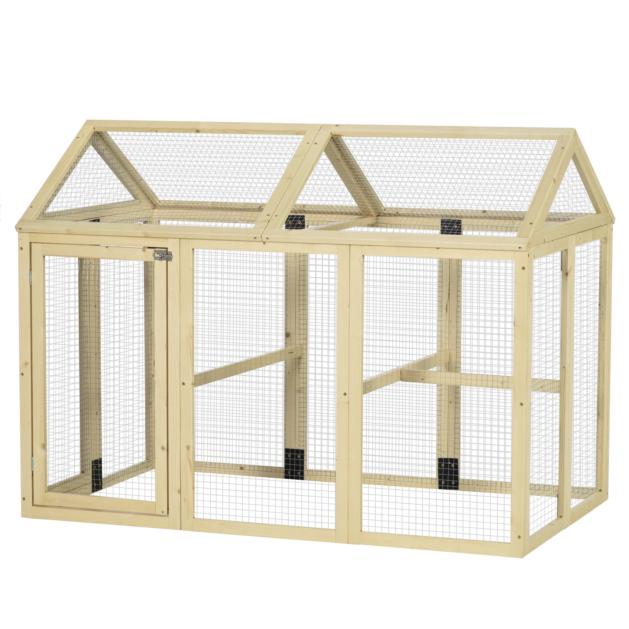 PawHut Large Chicken Coop: Run & Perches