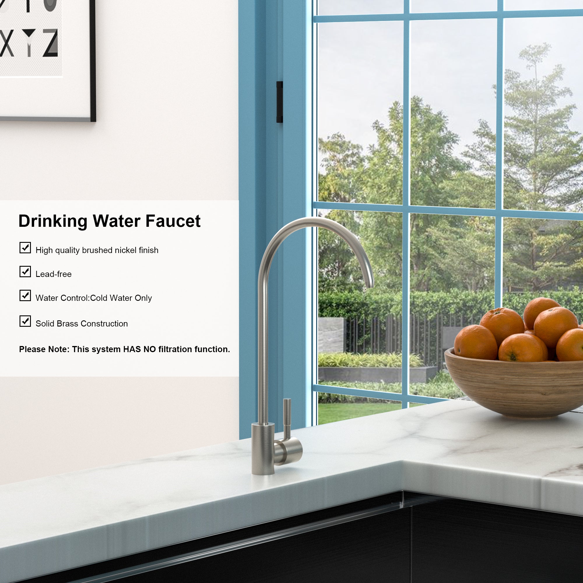 Lead-Free Brushed Nickel Faucet: Safe Drinking Water