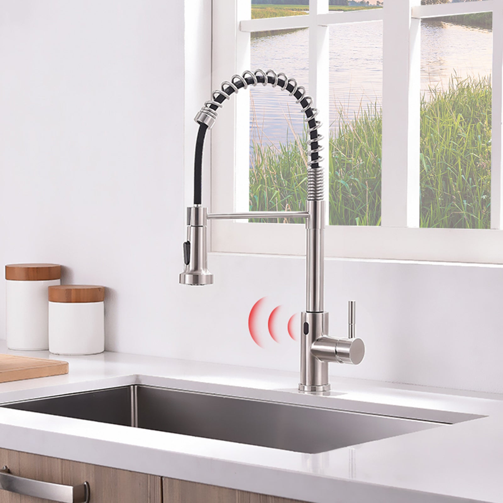 Smart Touchless Kitchen Faucet: Black & Hands-Free