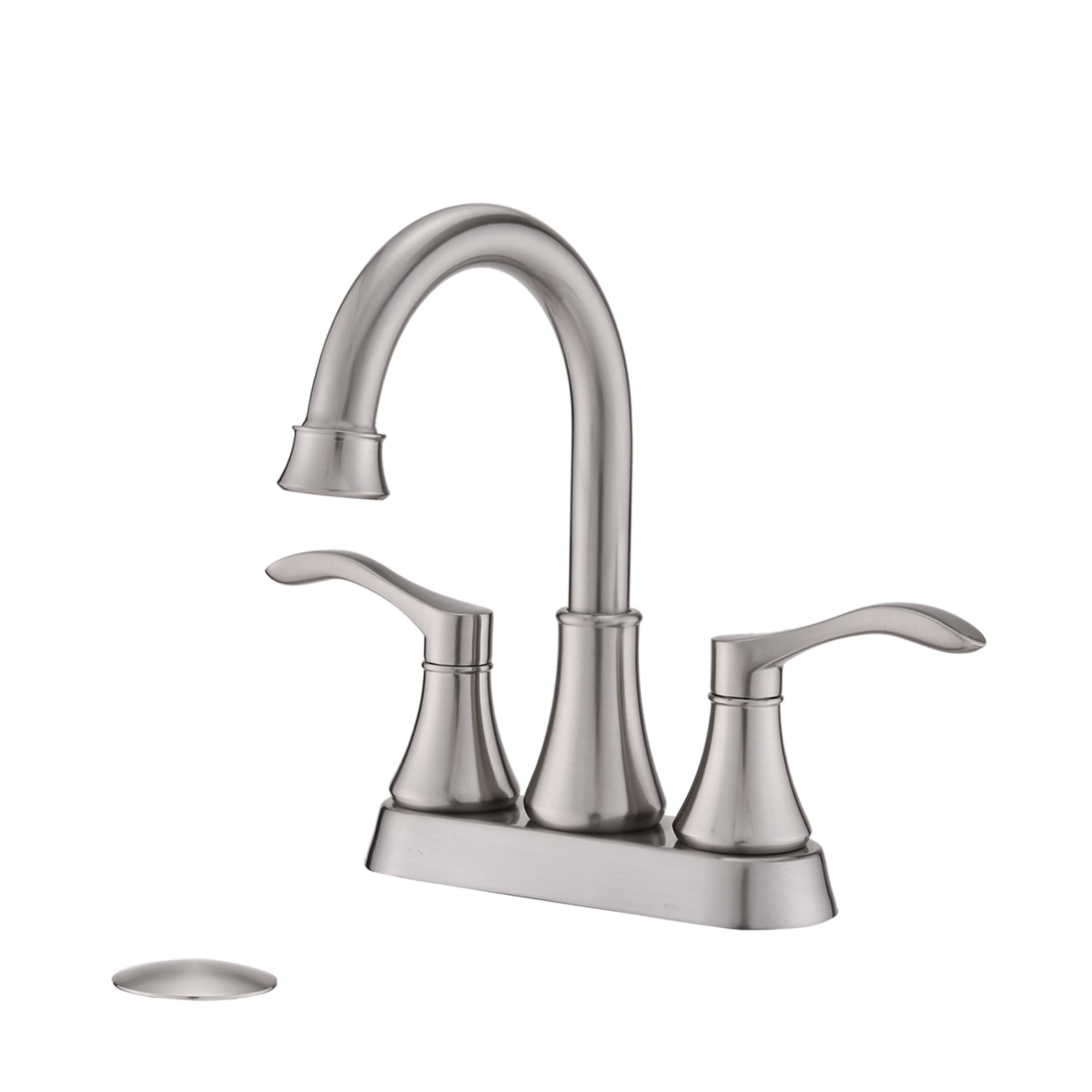 4" Centerset Bathroom Faucet: Brushed Nickel