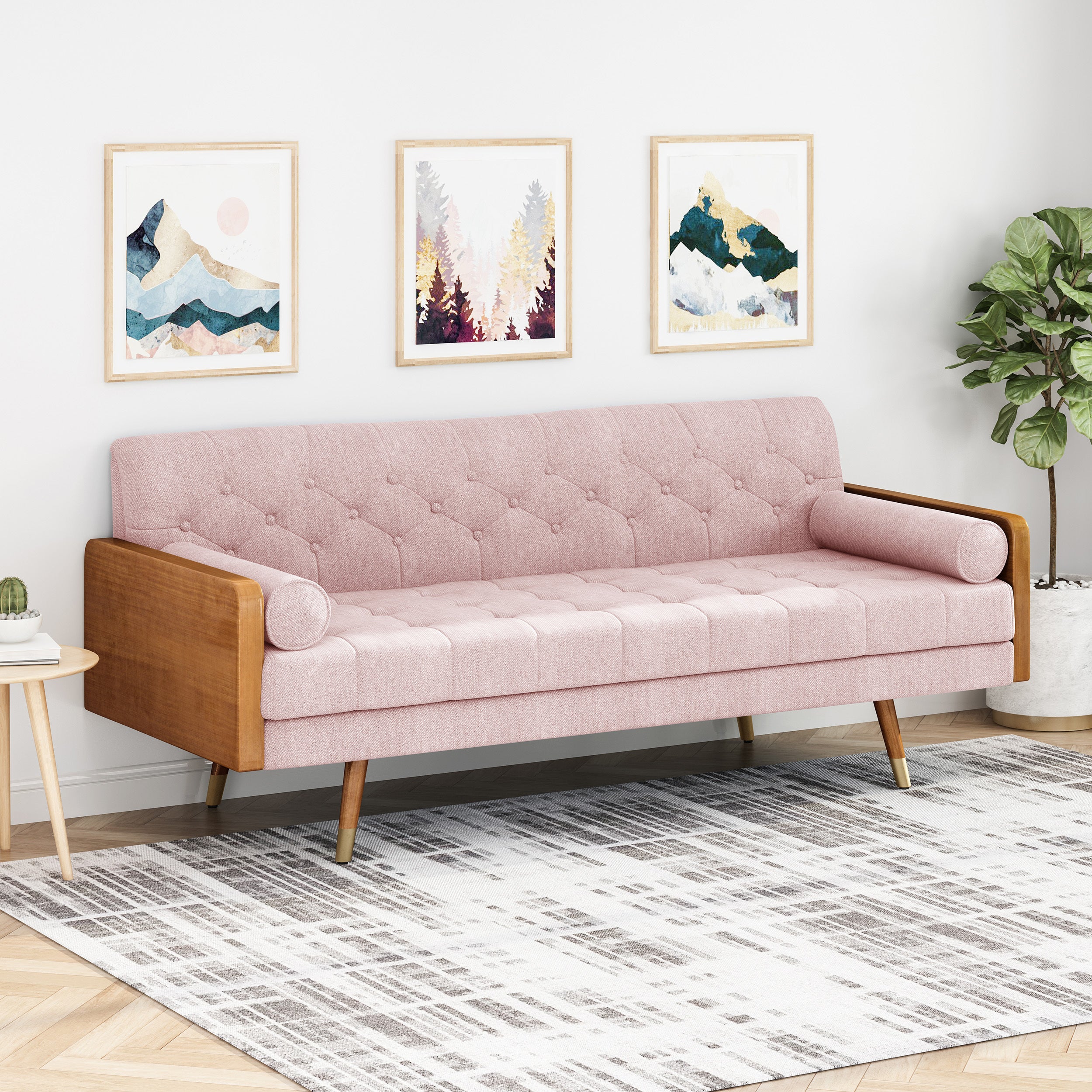 Aidan Sofa: Mid-Century Modern Tufted Comfort