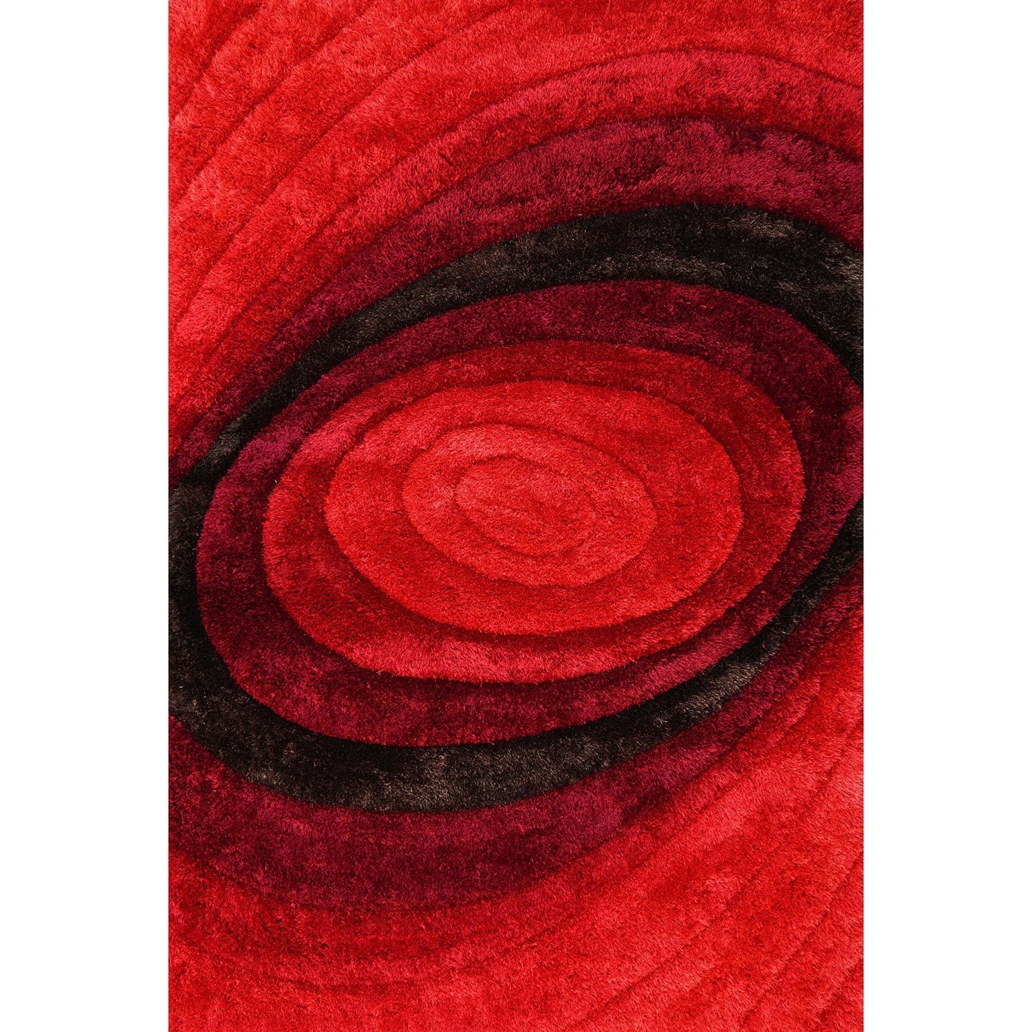 Nina Red Shag Rug: 3D Texture & Style