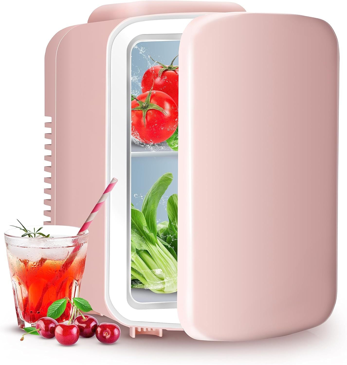 Pink Mini Fridge: 4L Portable Cooler & Warmer
