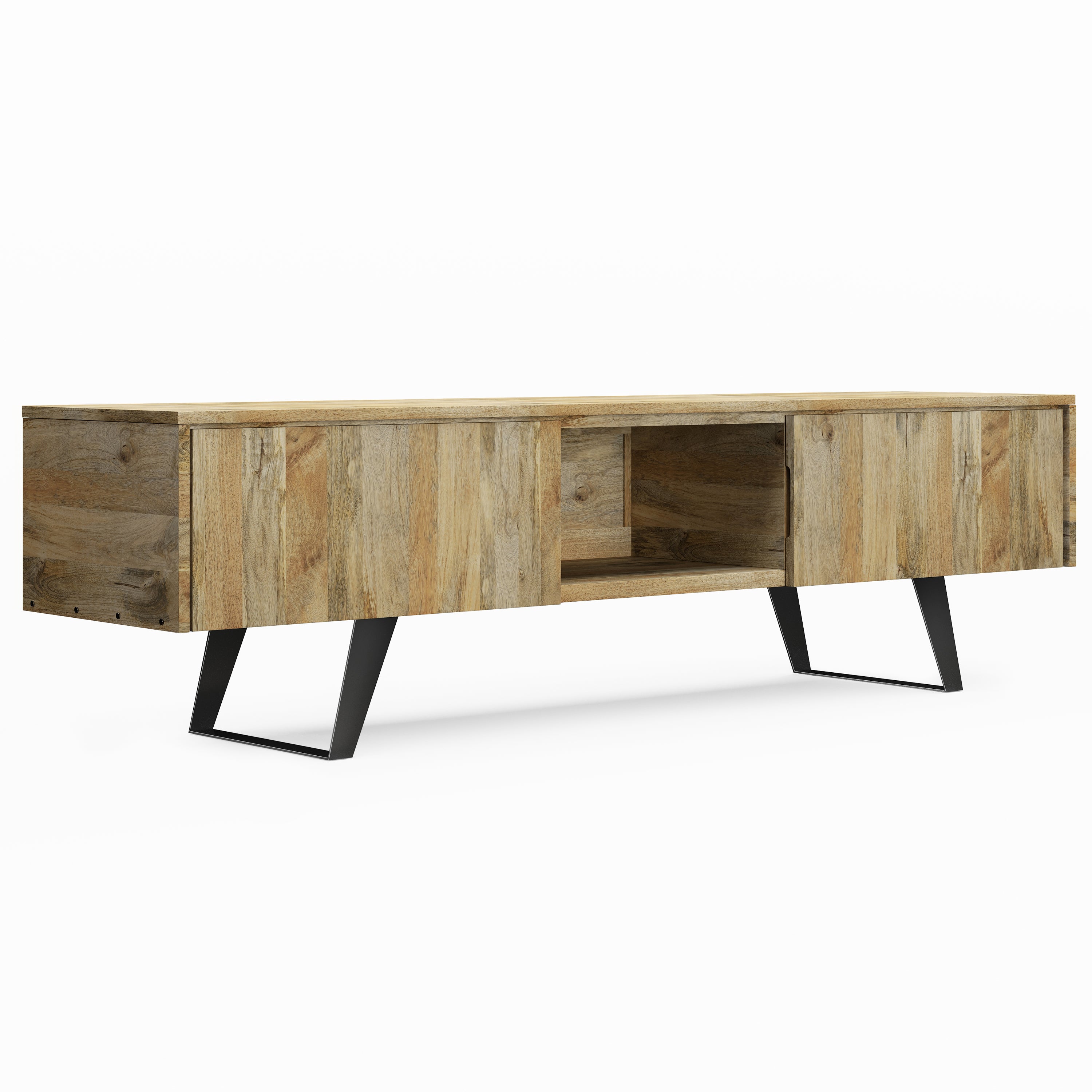 Lowry 72" TV Stand - Natural Wood Media Console