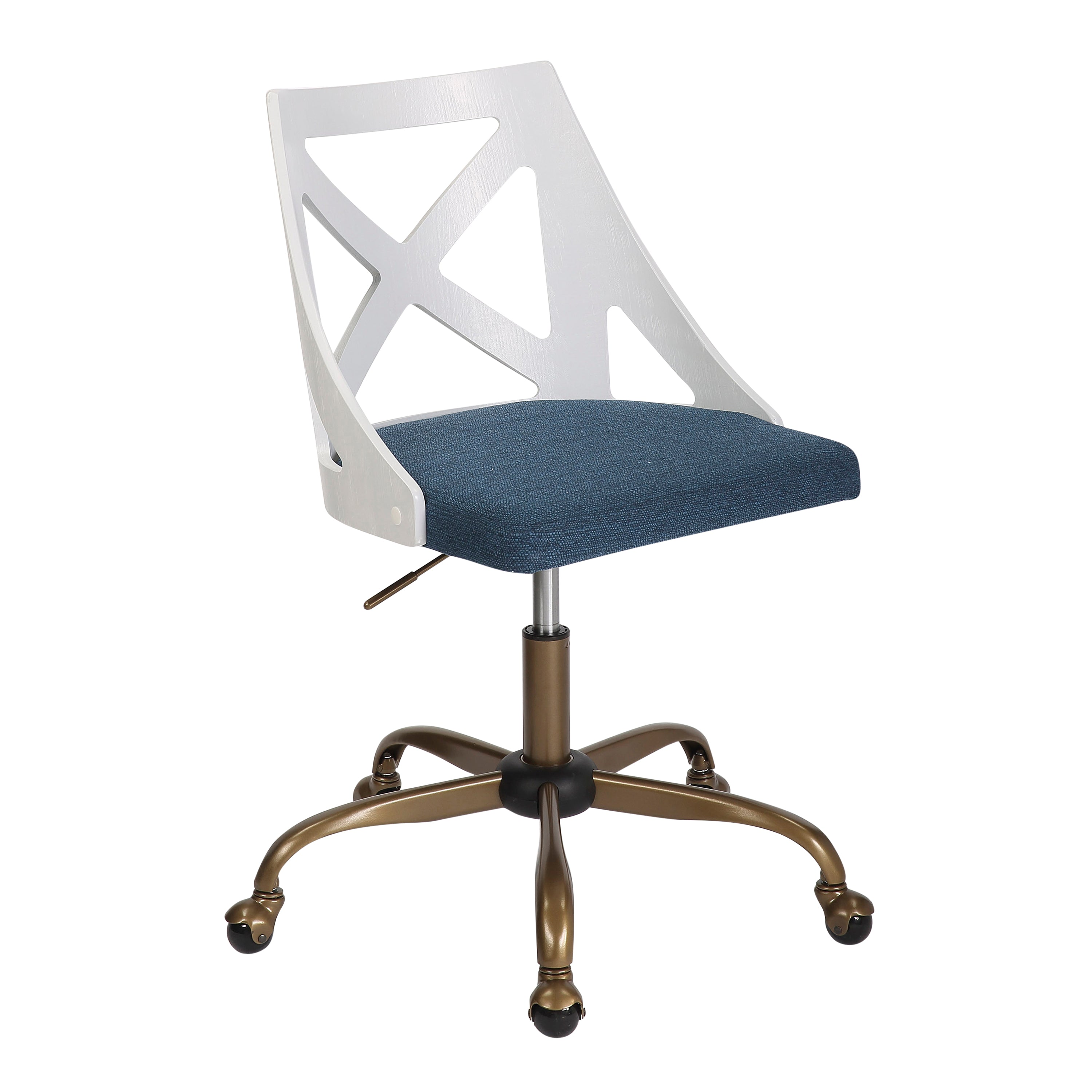 Charlotte Farmhouse Task Chair - Blue