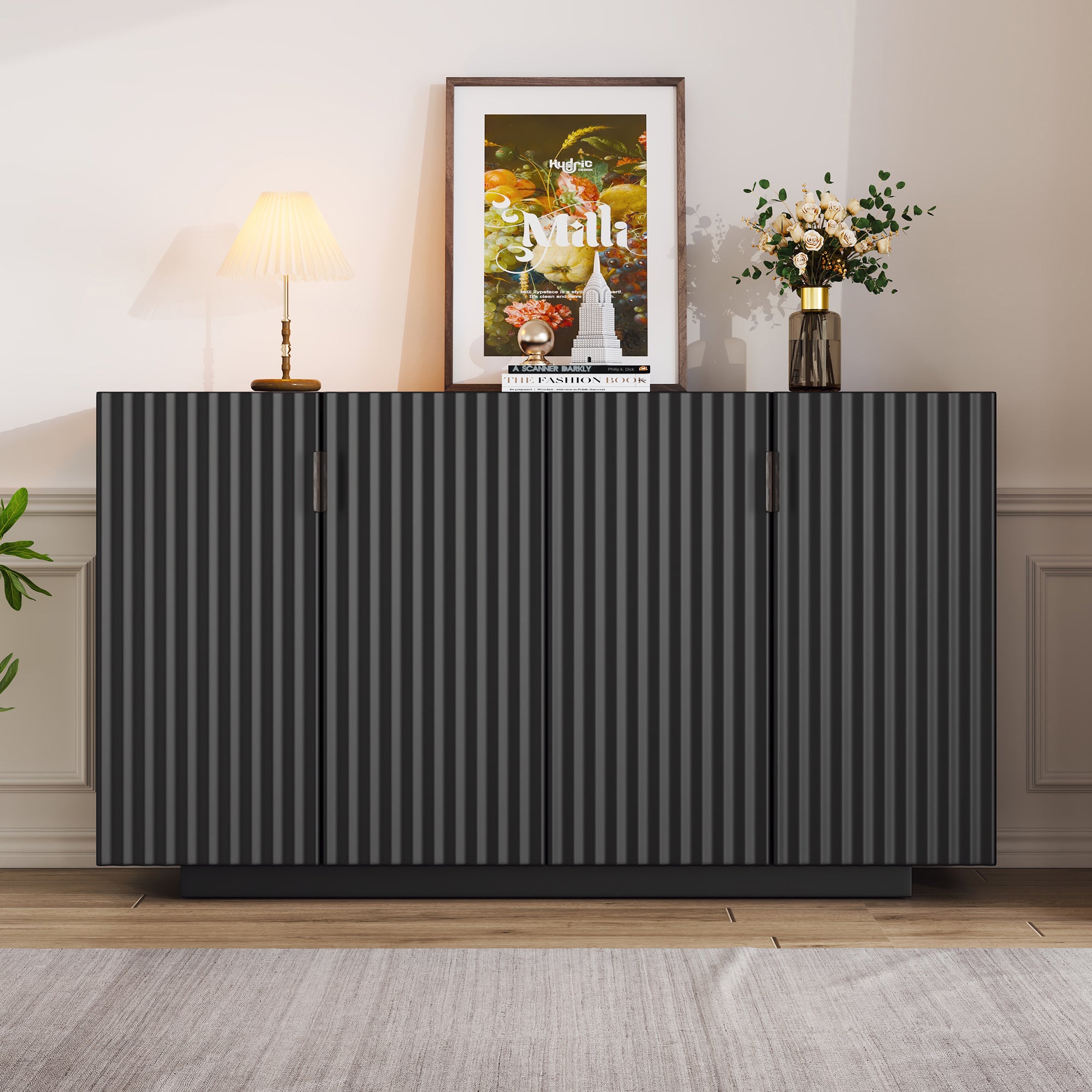 Black Buffet Cabinet: Ample Storage & Style