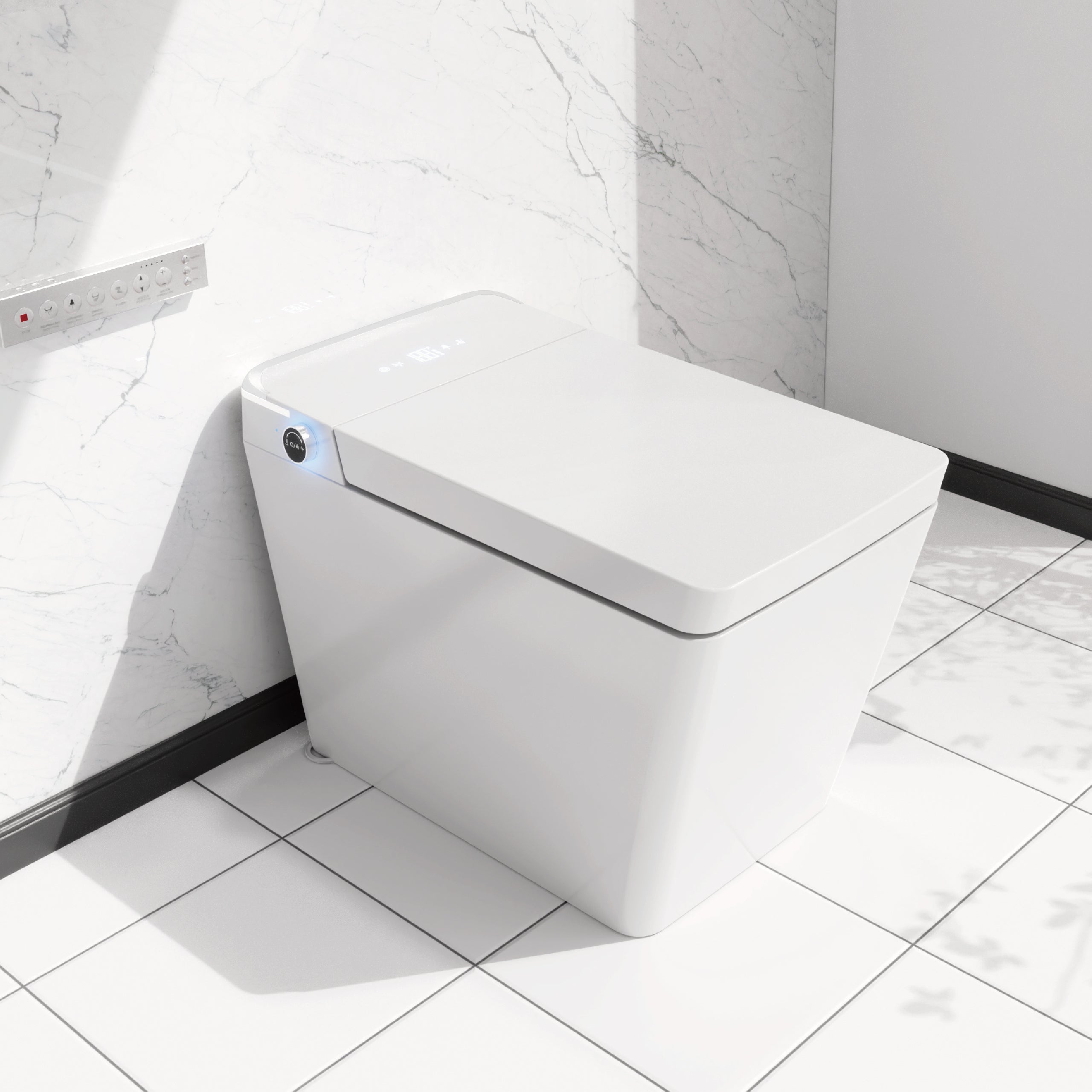 Smart Bathtub: Auto-Open, Heat, Dry & Light