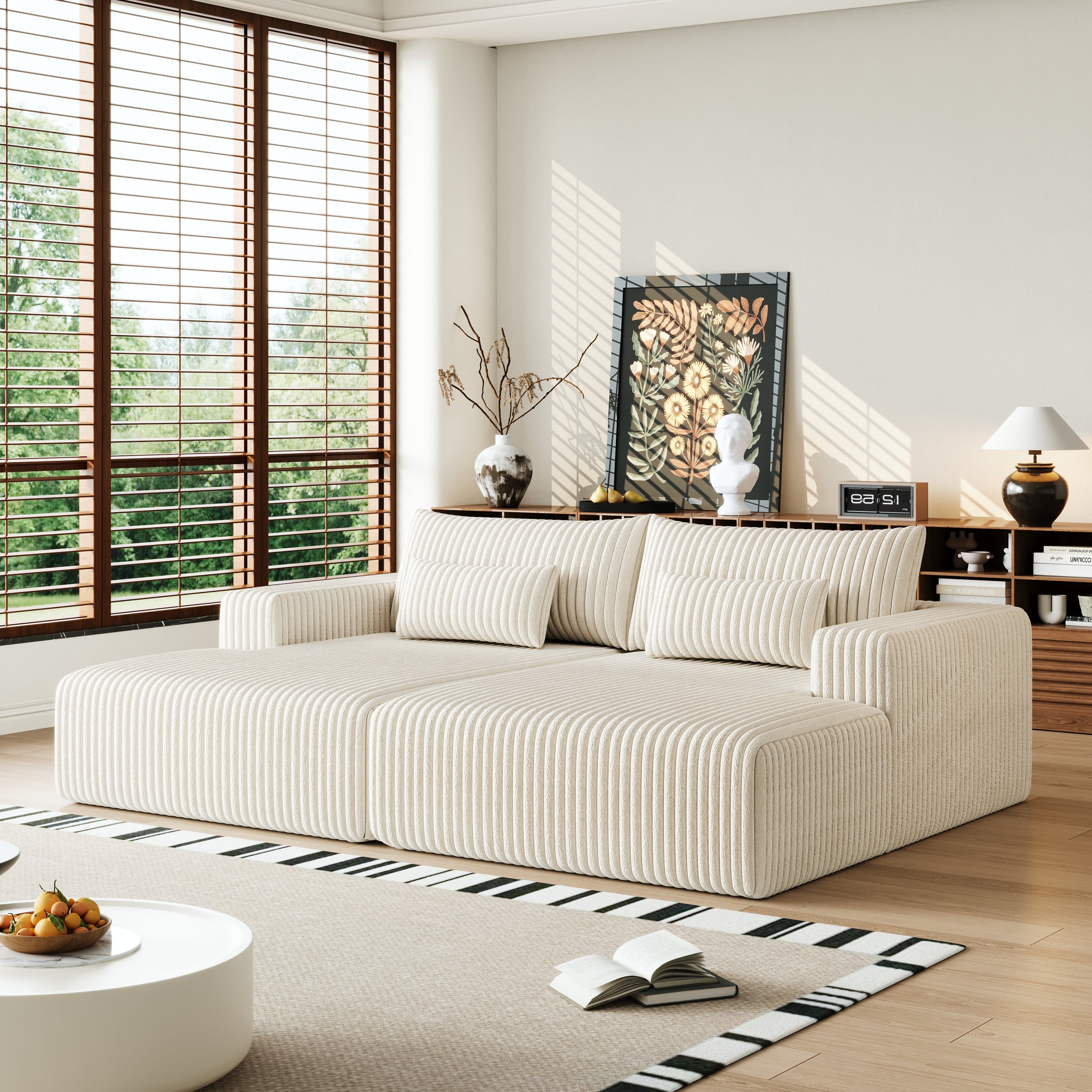 Oversized Sectional Sofa Bed: Plush & Ready