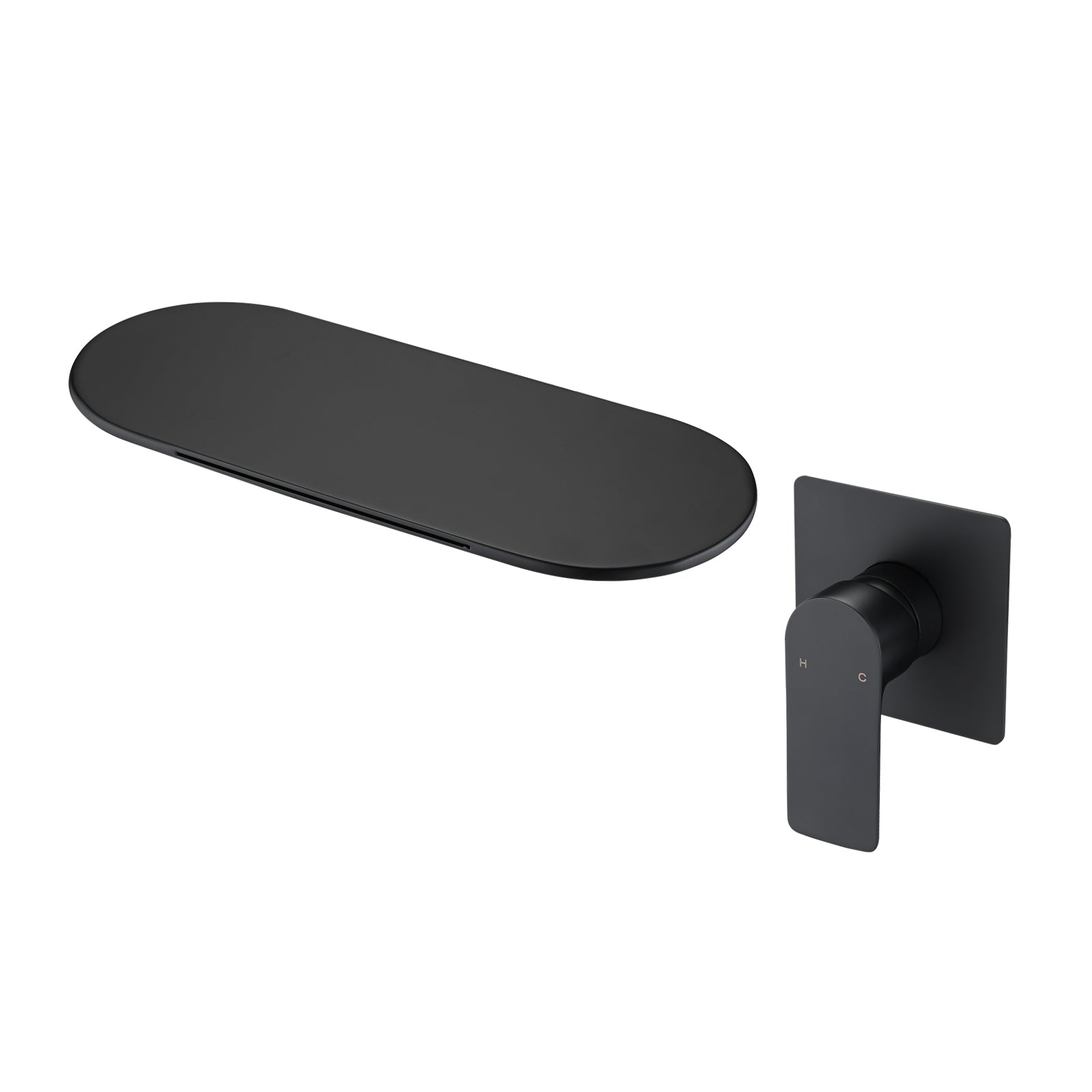 Waterfall Bathroom Faucet: Single Handle Wall Mount
