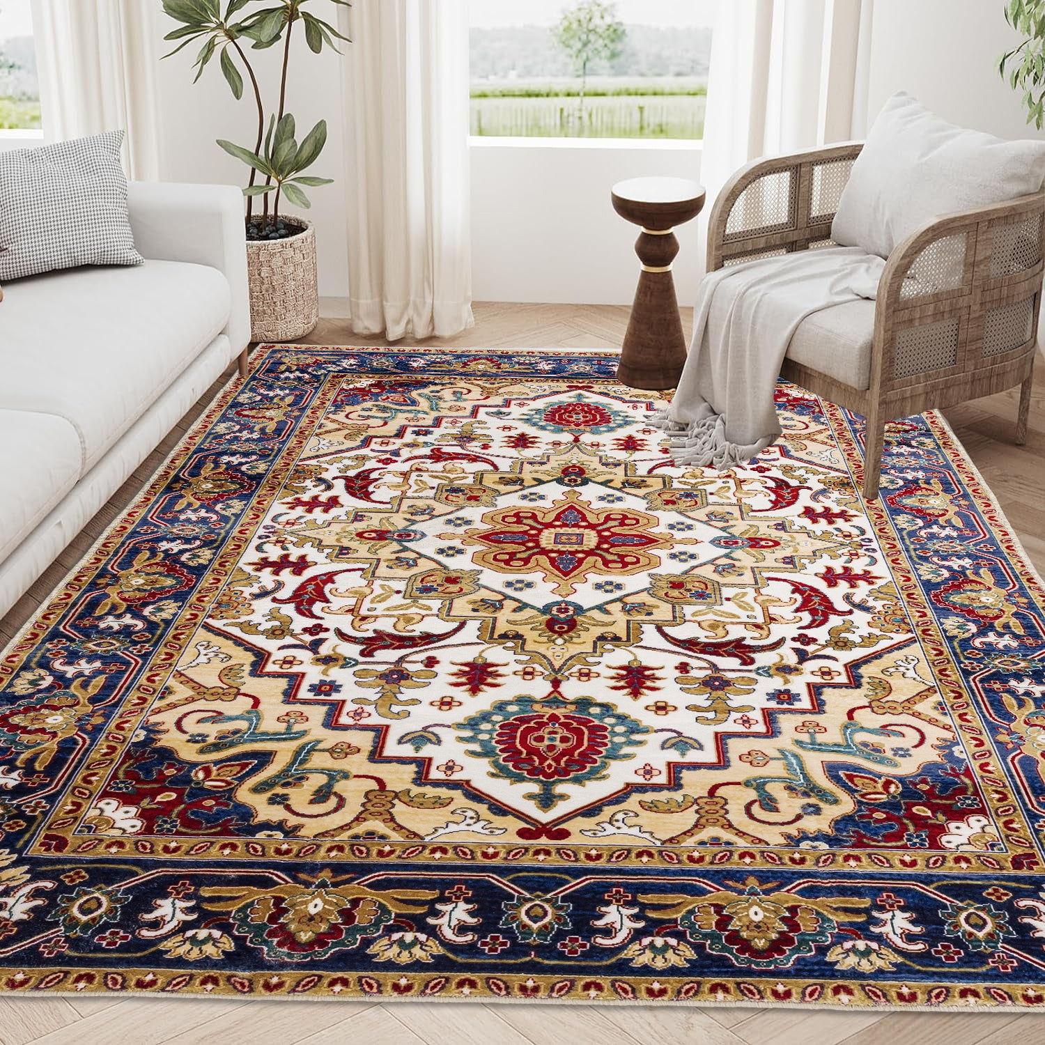 Bohemian 6x9 Area Rug: Vintage Persian Design