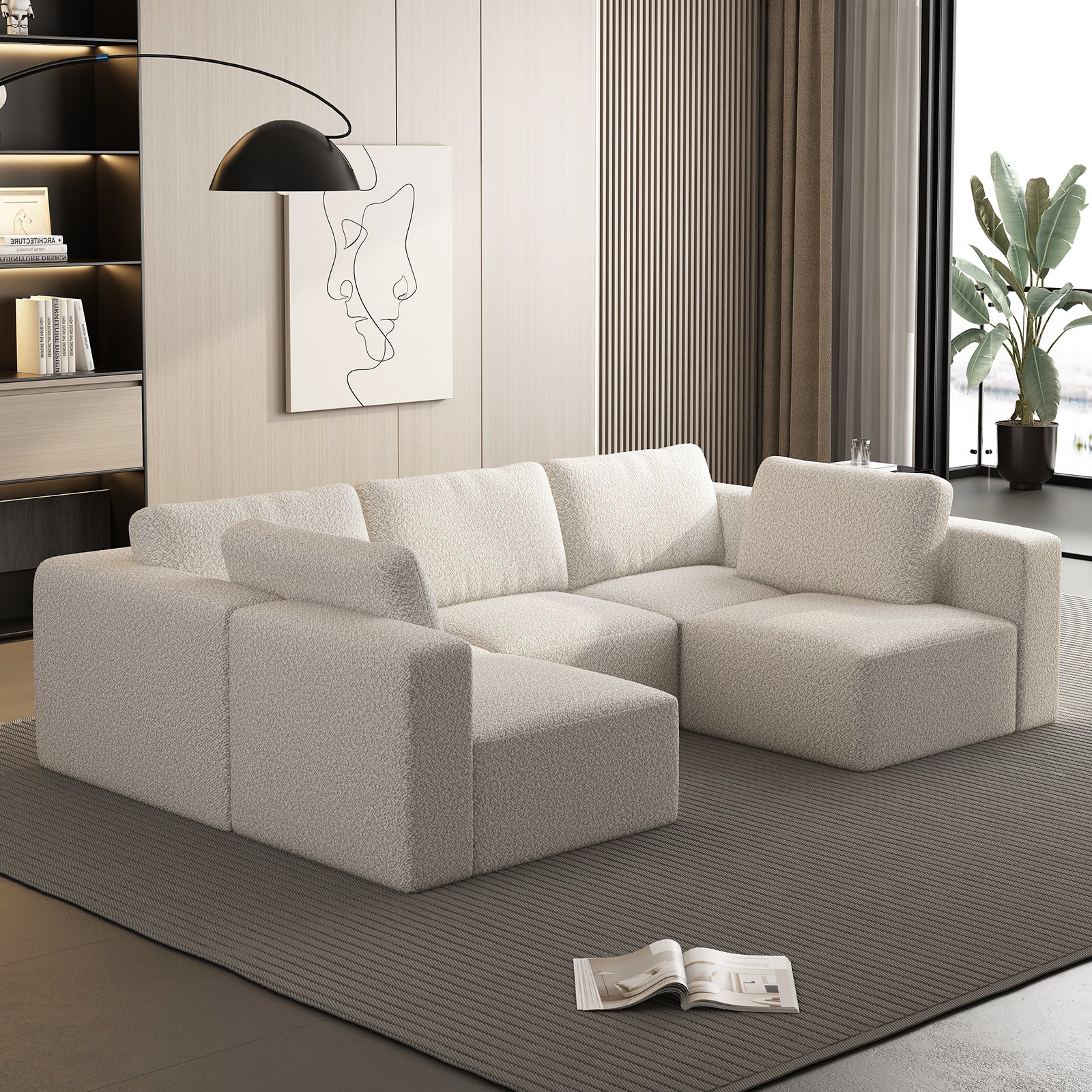 Modular Sectional Sofa Sleeper Couch with Chaise