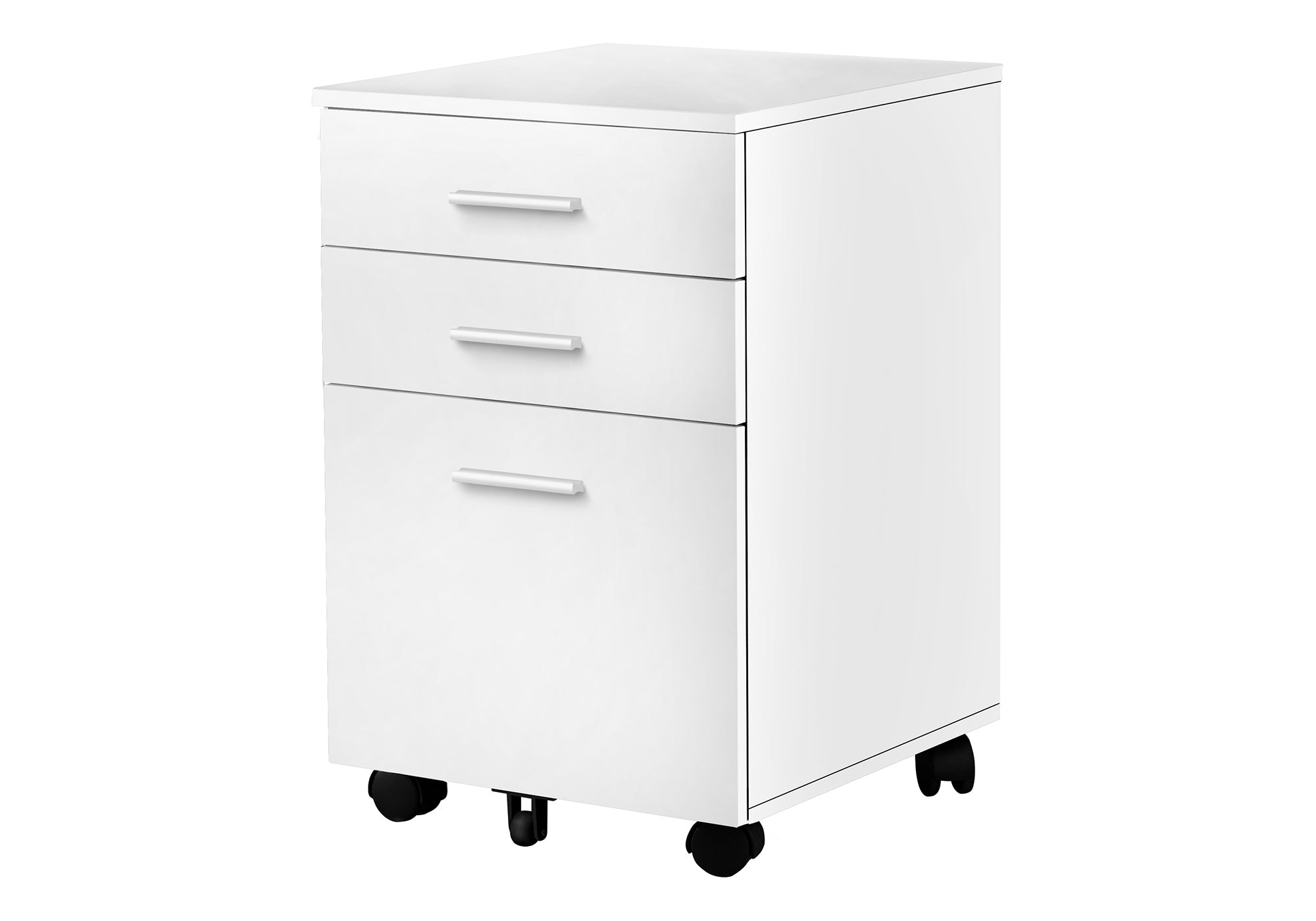 Modern White Laminate Mobile File Cabinet