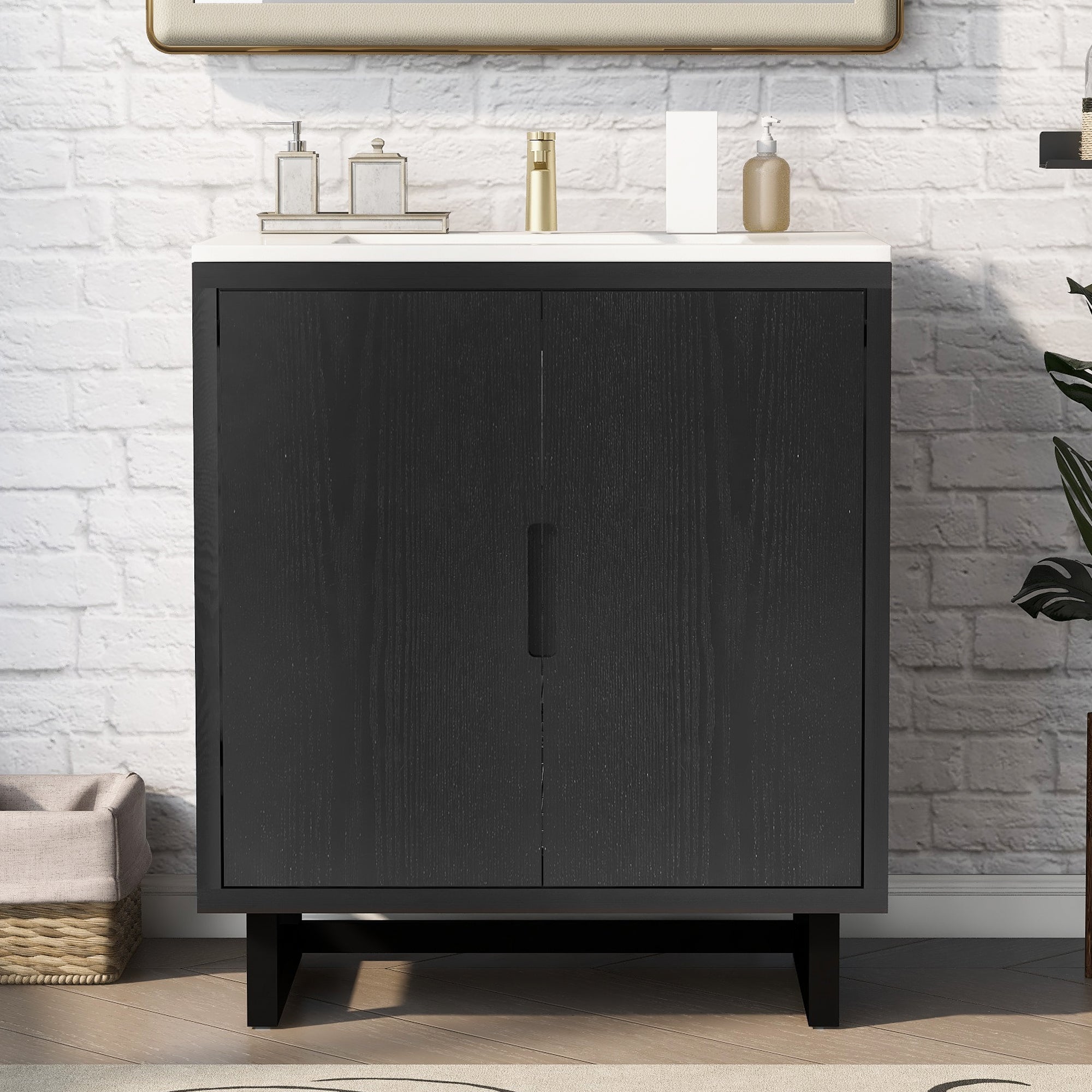 30" Bathroom Vanity Set w/ Sink & Storage