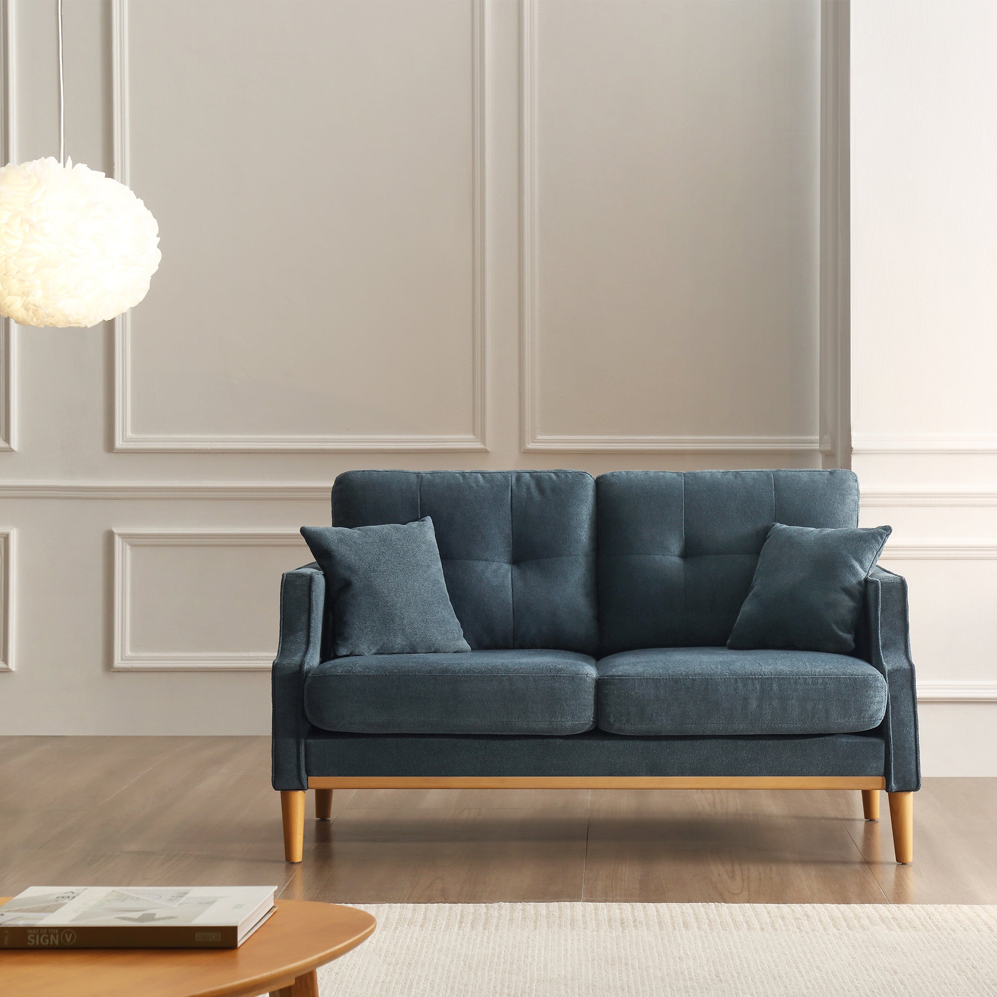 Loveseat Sofa: USB, Waterproof, 2 Pillows