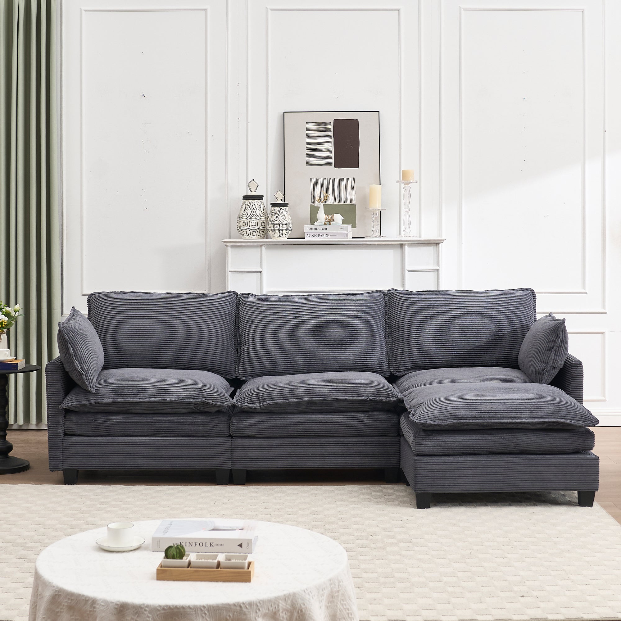 New Velvet U-Shaped Modular Sofa Set