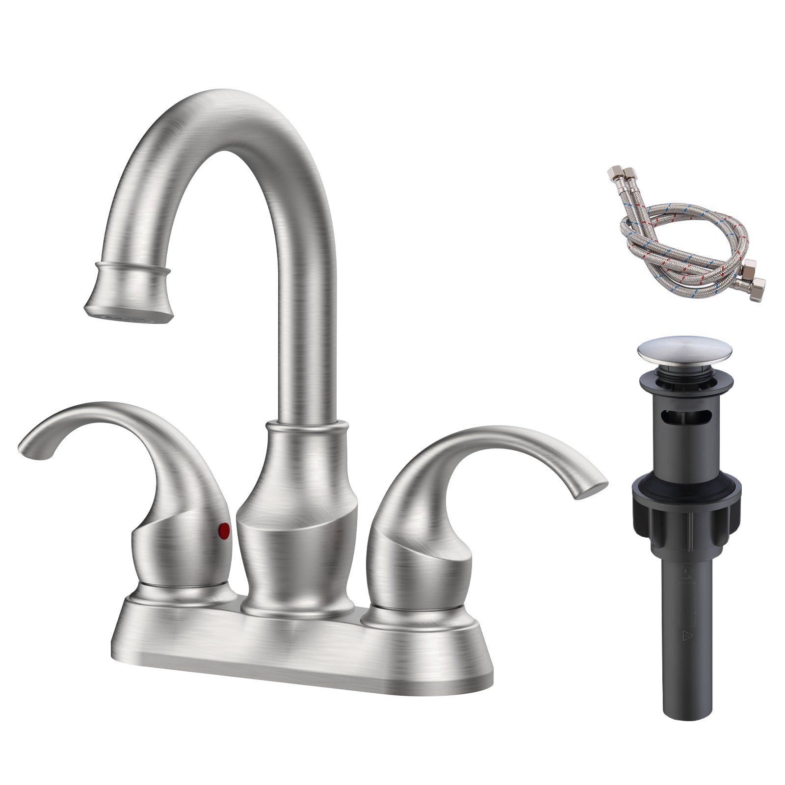Crescent Moon Brushed Nickel Bathroom Faucet FR4090-NP