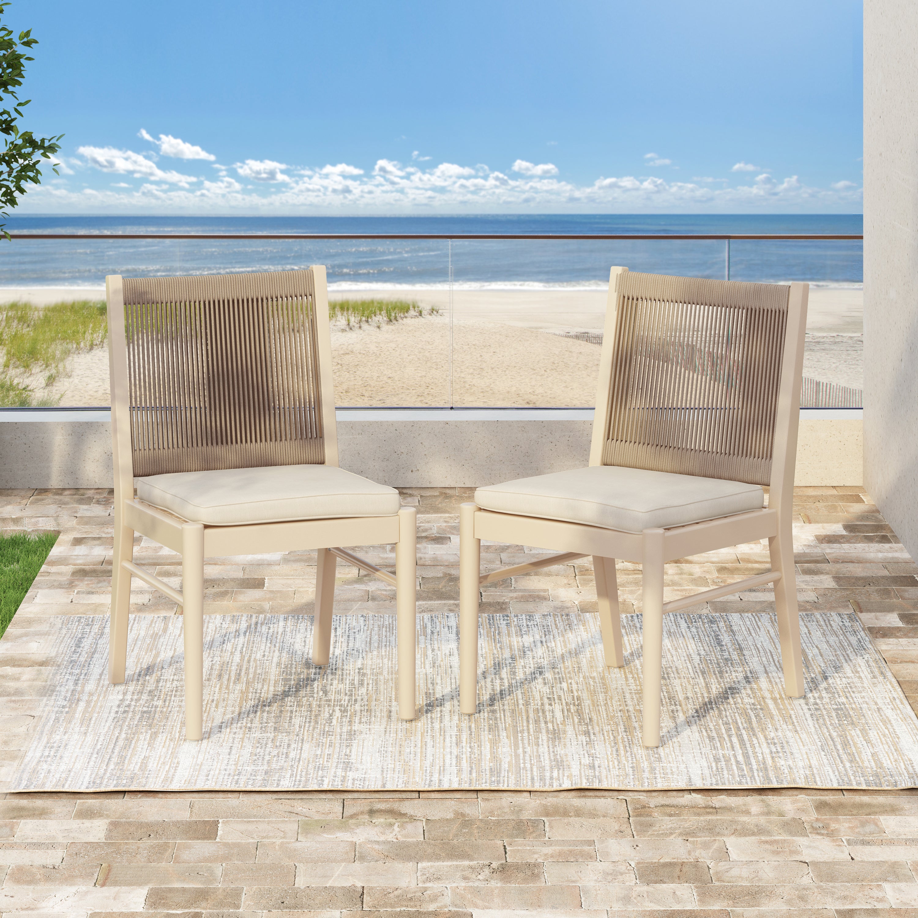 Cordoba KD Dining Chair Set (2) | Patio Furniture