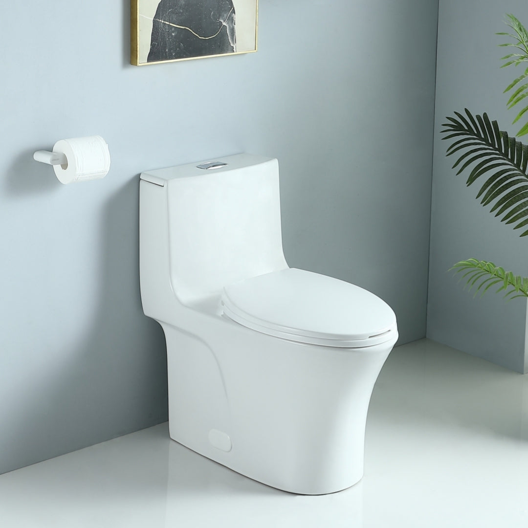 Dual-Flush Toilet: 1.1/1.6 GPF, Elongated, Comfort Height