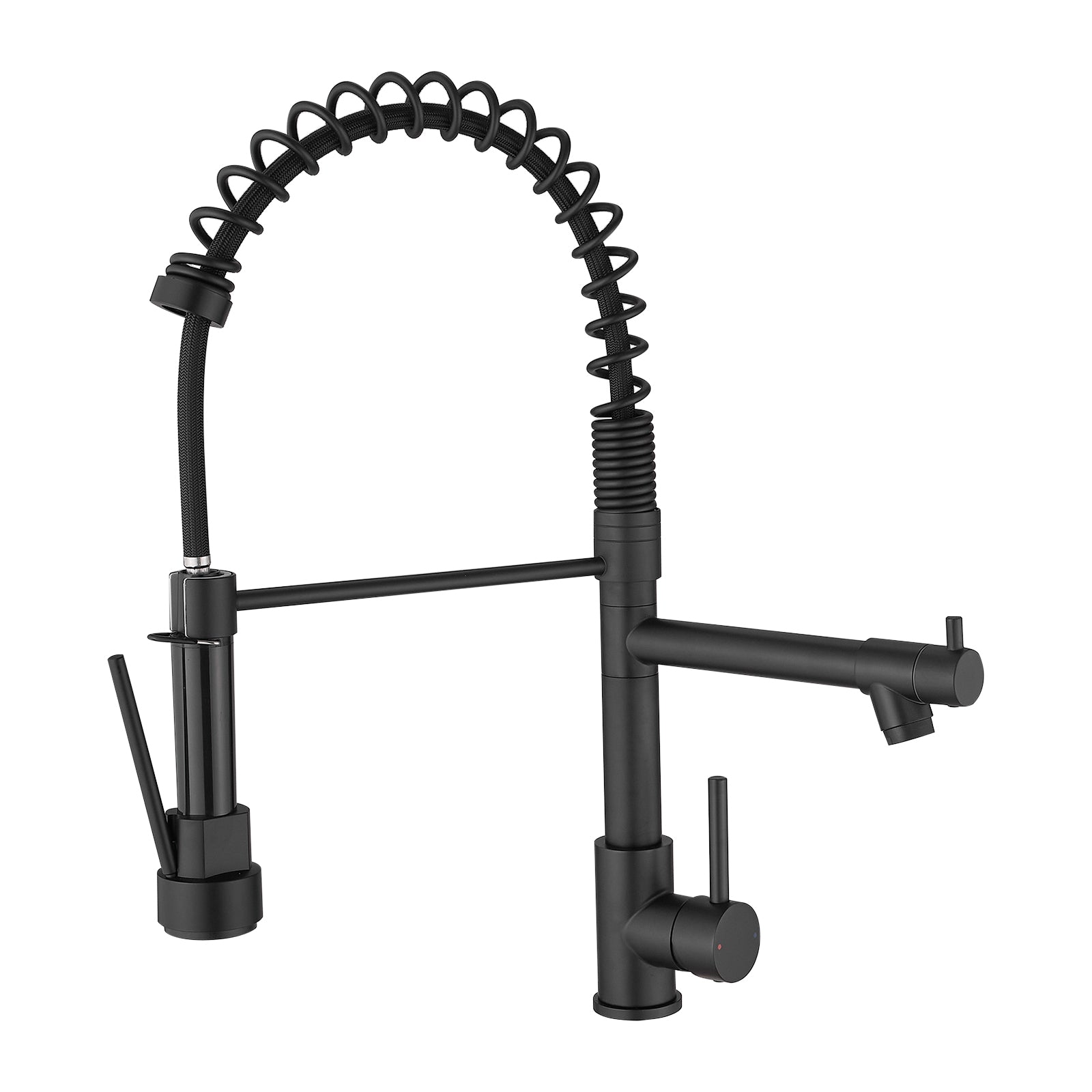 Pull-Down Kitchen Faucet: Stainless Steel, Single Handle