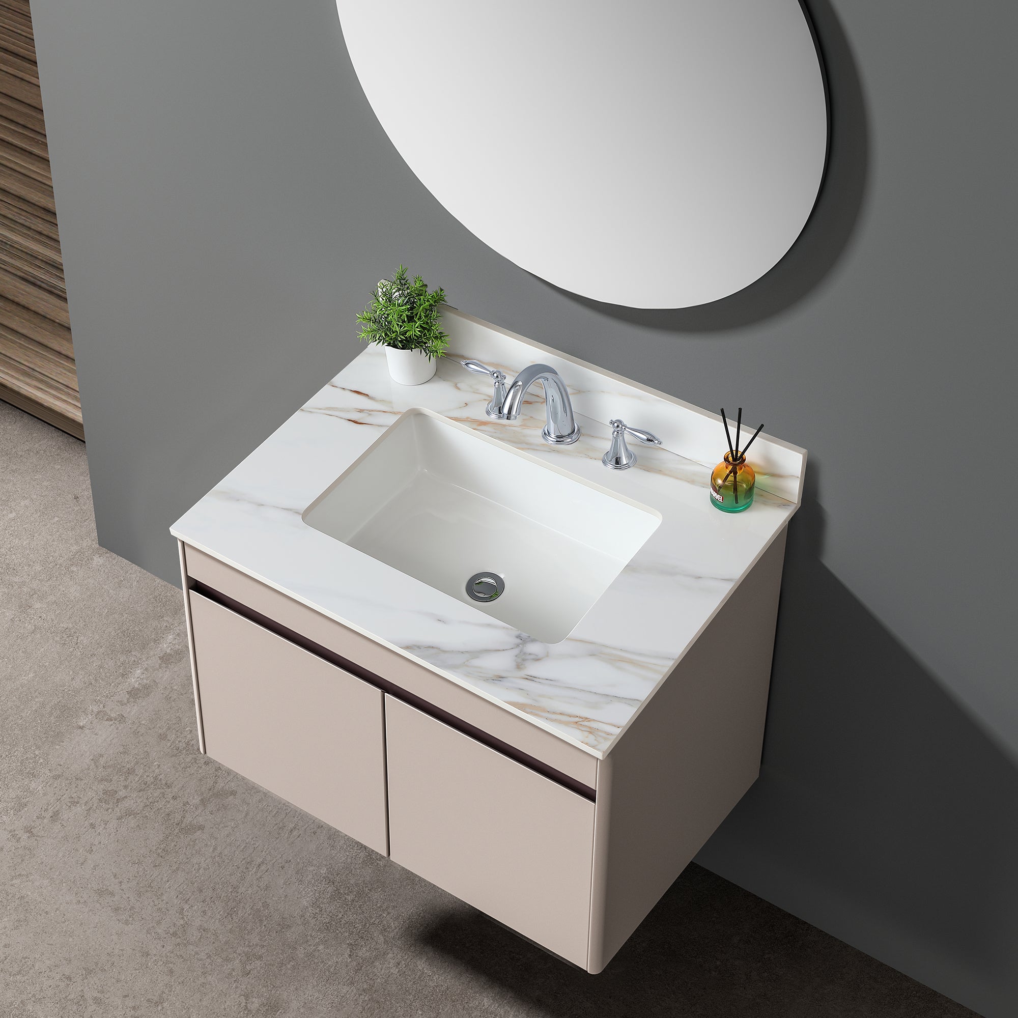 Carrara White Marble Vanity Top - 31 Inch