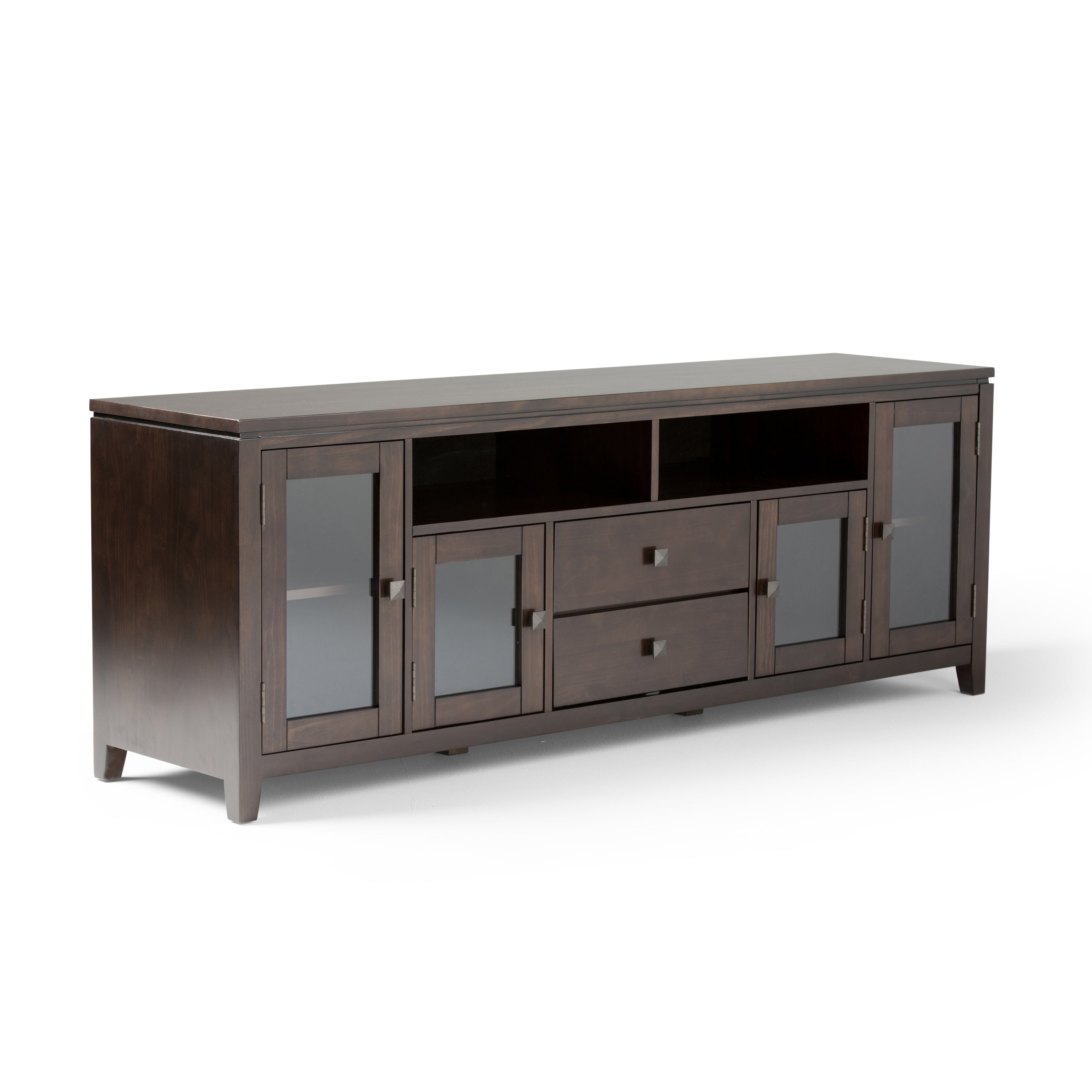 Cosmopolitan 72" TV Stand - Mahogany Brown
