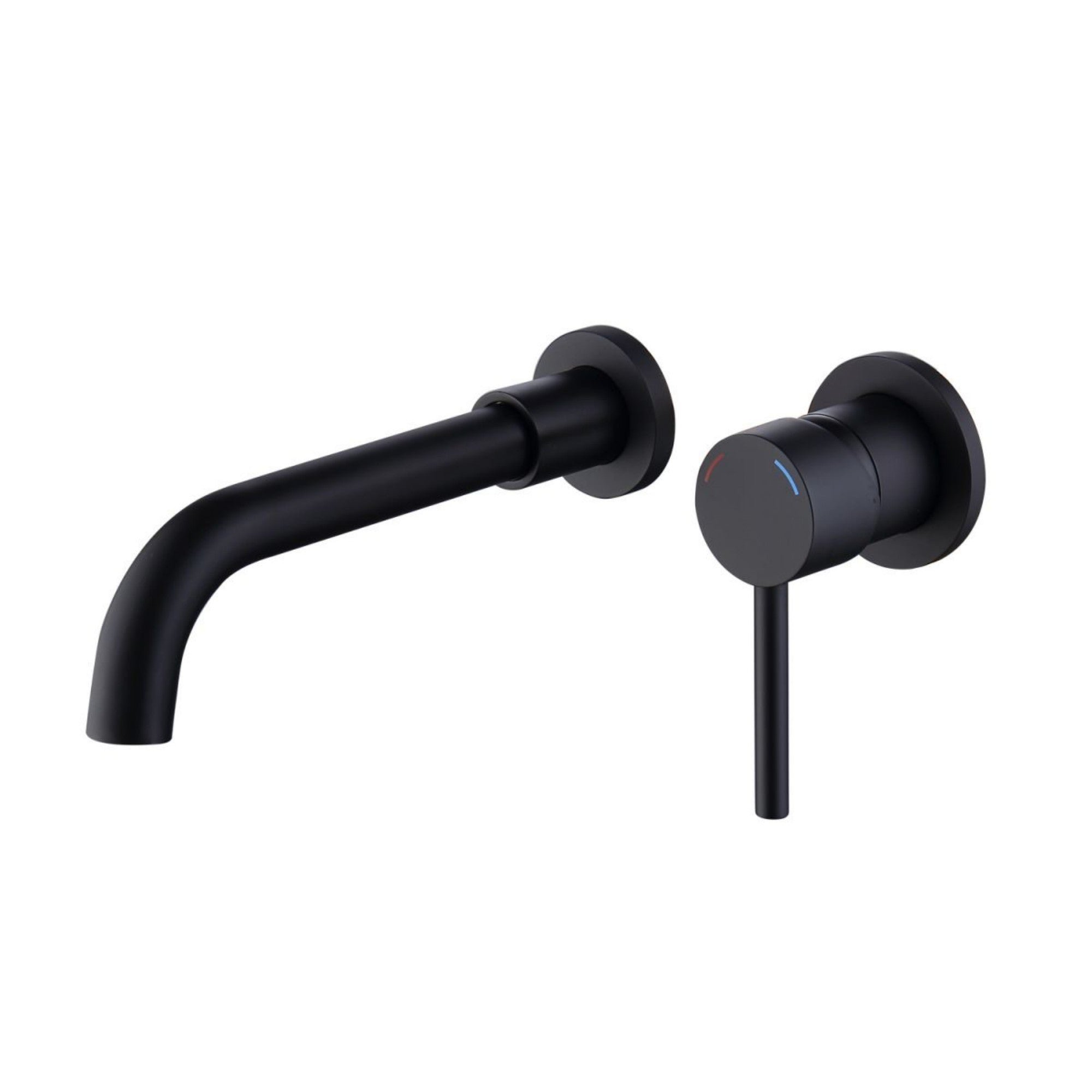 Matte Black Wall Mount Bathroom Faucet (2-Hole)